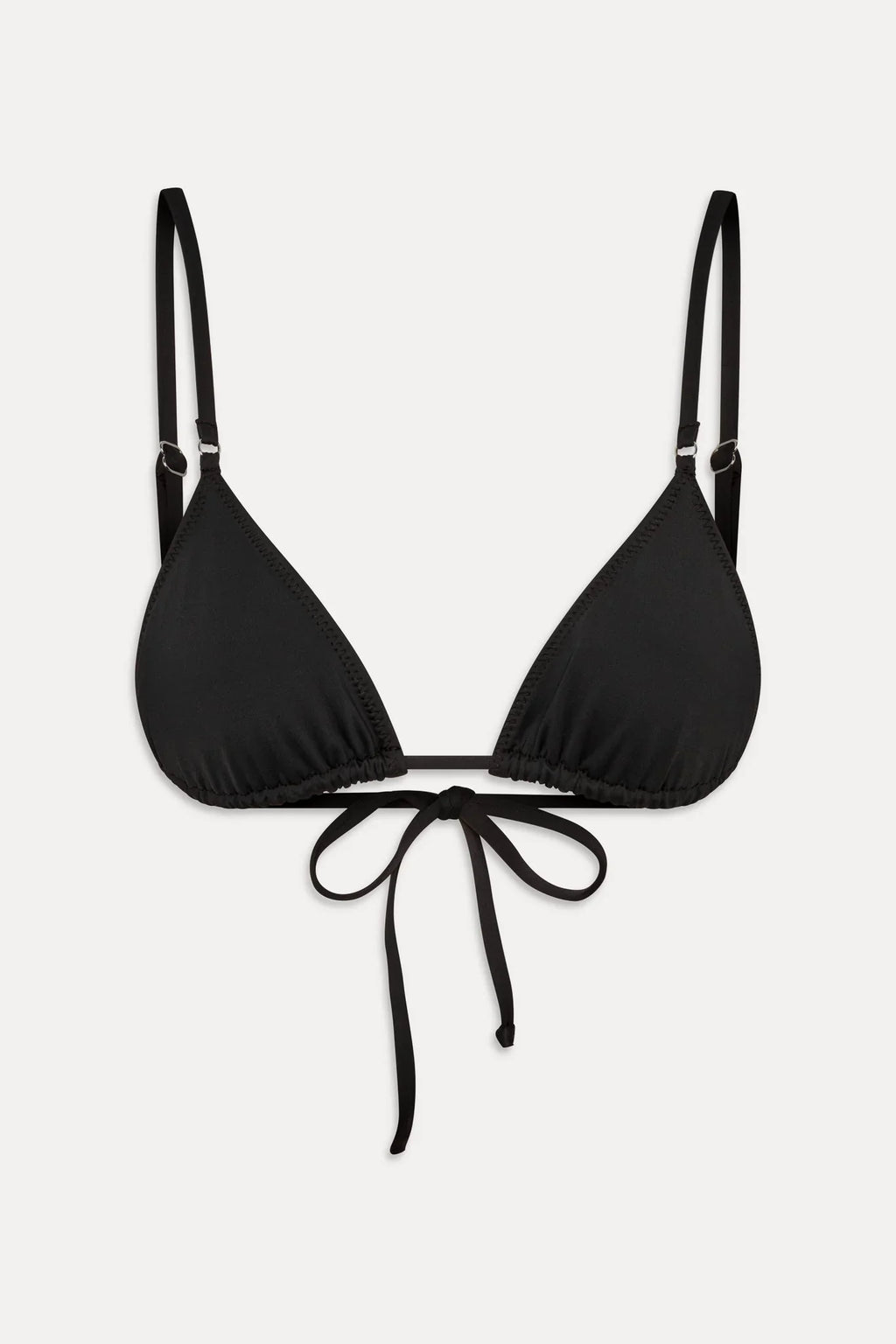 Elena Micro Triangle Bikini Top - Black