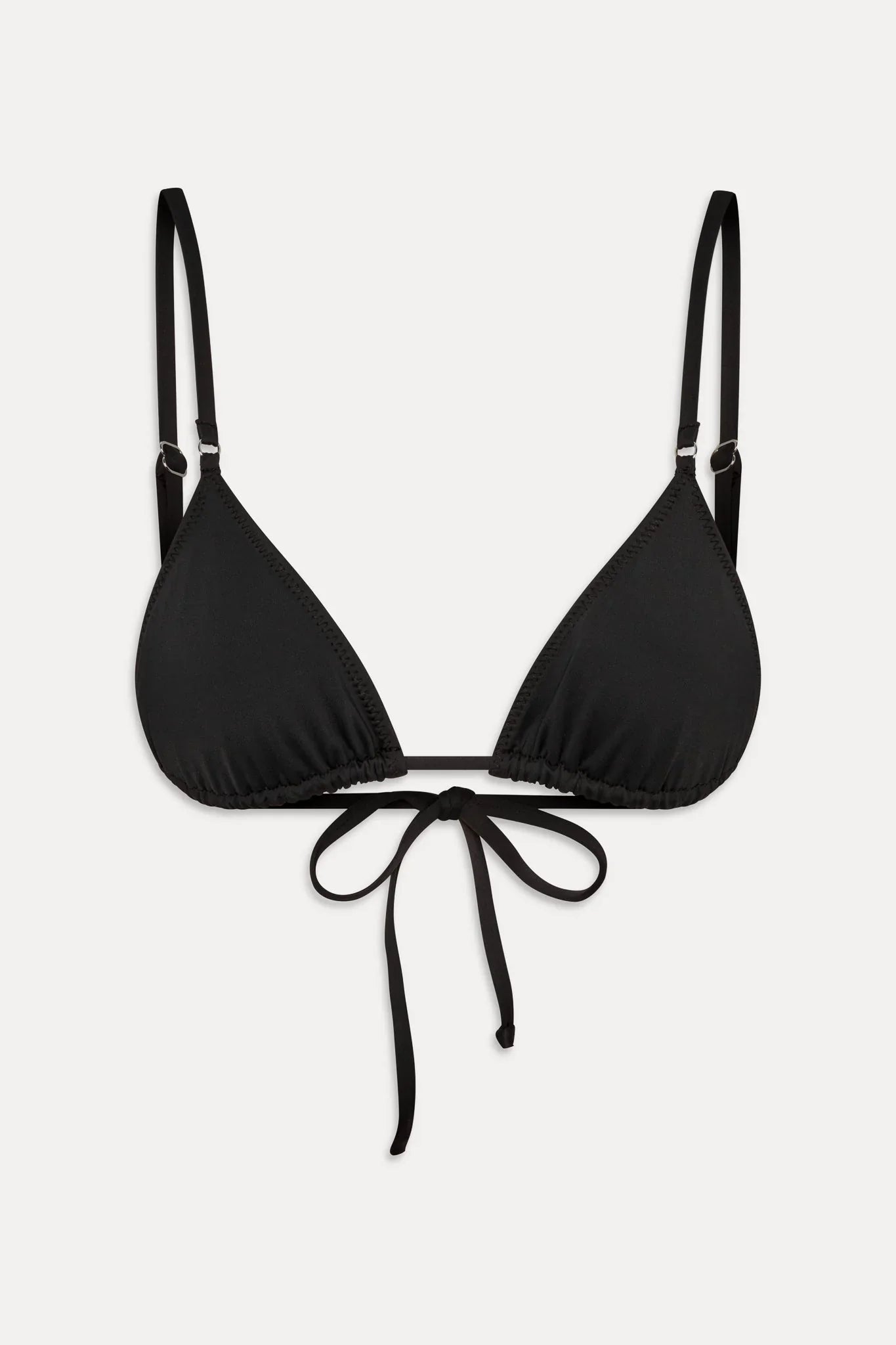 Elena Micro Triangle Bikini Top - Black