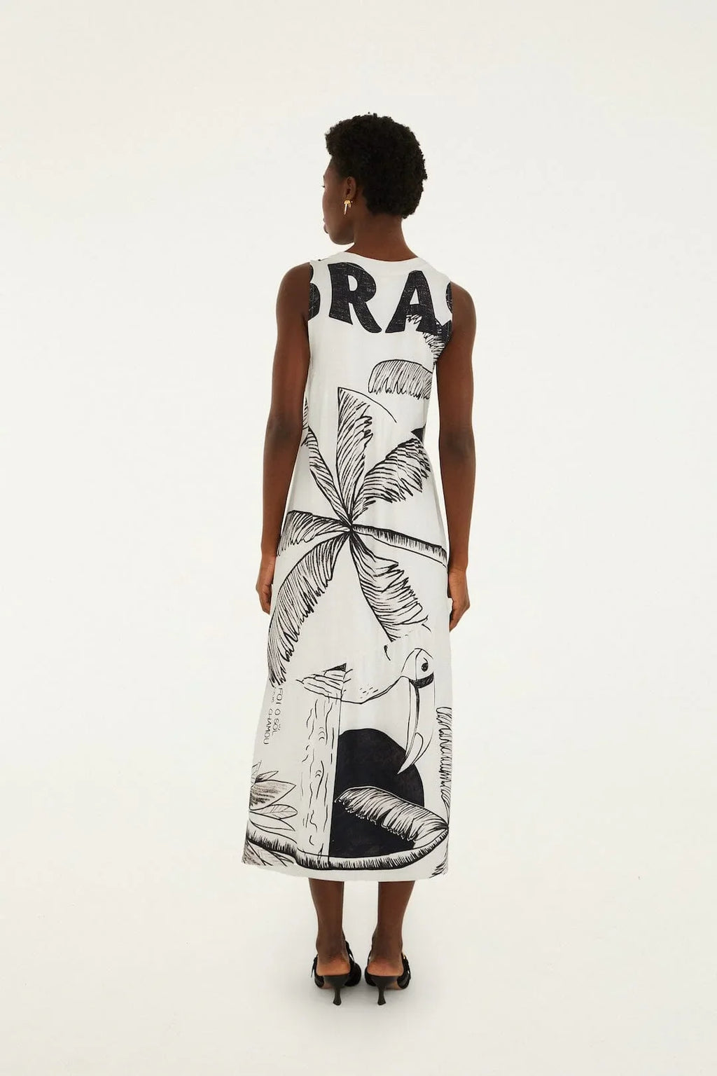 Come To Brasil Organic Cotton Patch Midi Dress