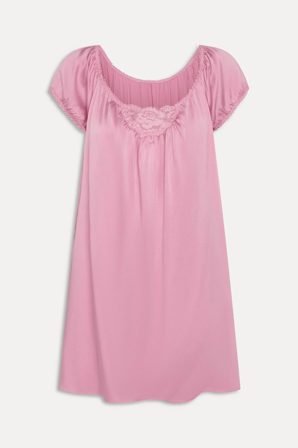 Bo Silk Babydoll Dress - Sunset Pink