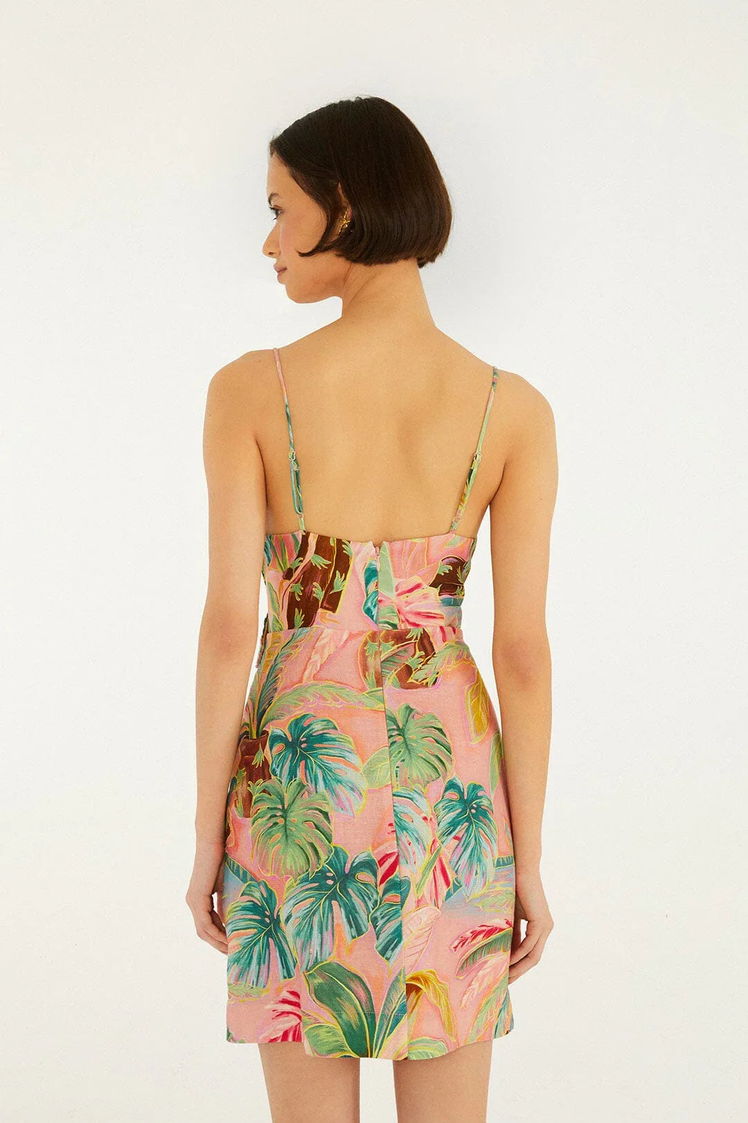 Soft Pink Pool Time 3d Flowers Mini Dress
