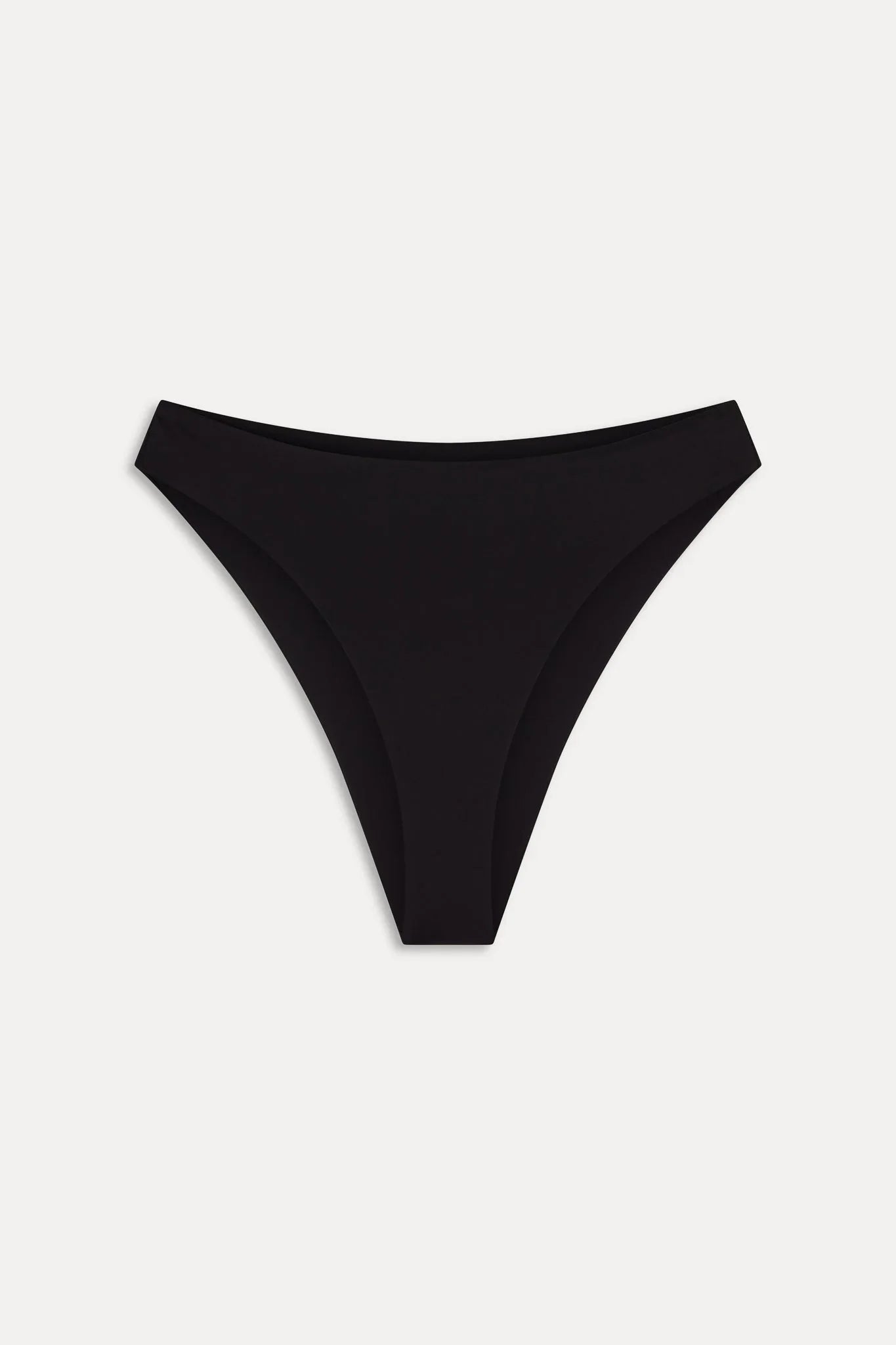 Beck High Waisted Bikini Bottom - Black