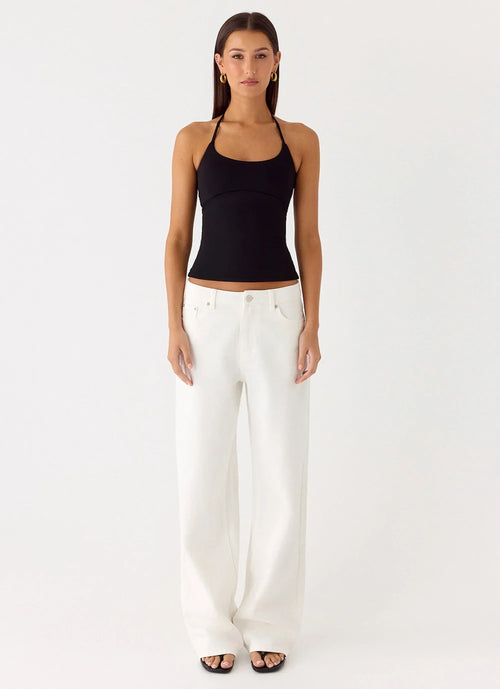 Chauncey Halter Top - Black
