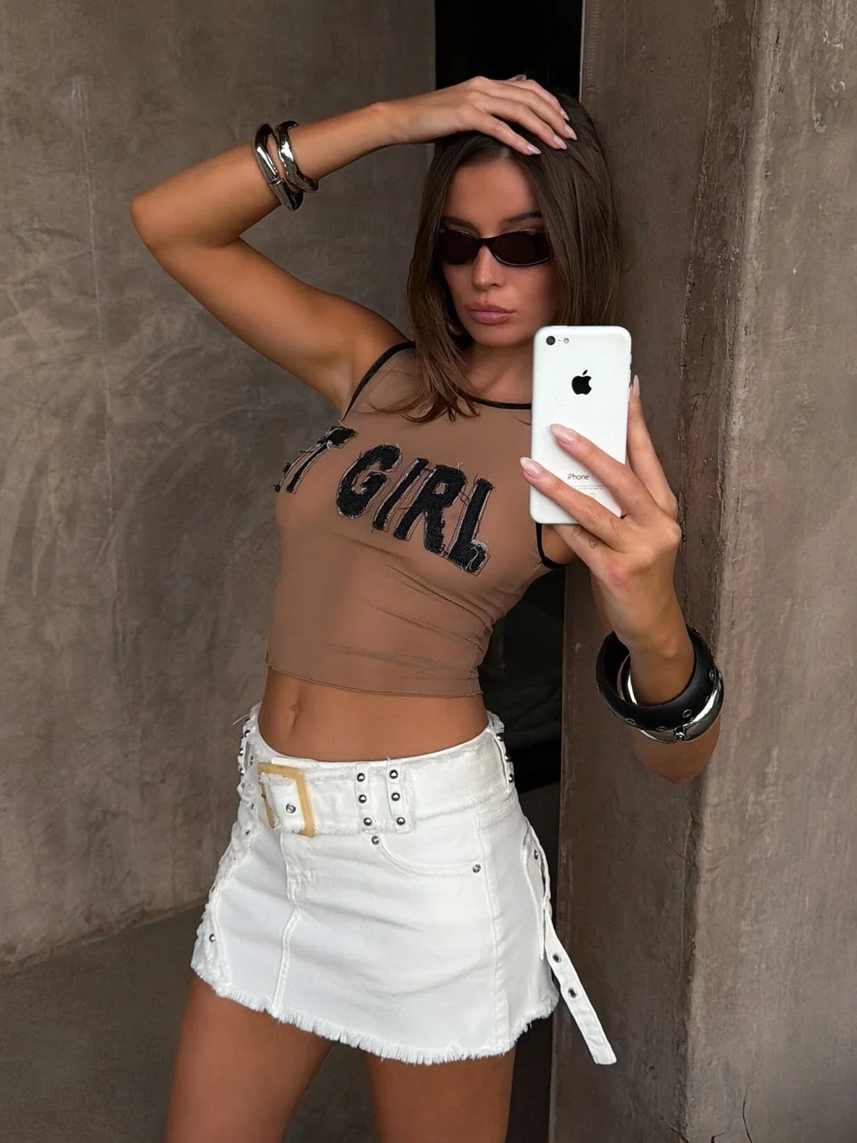 Novai Mini Skirt White