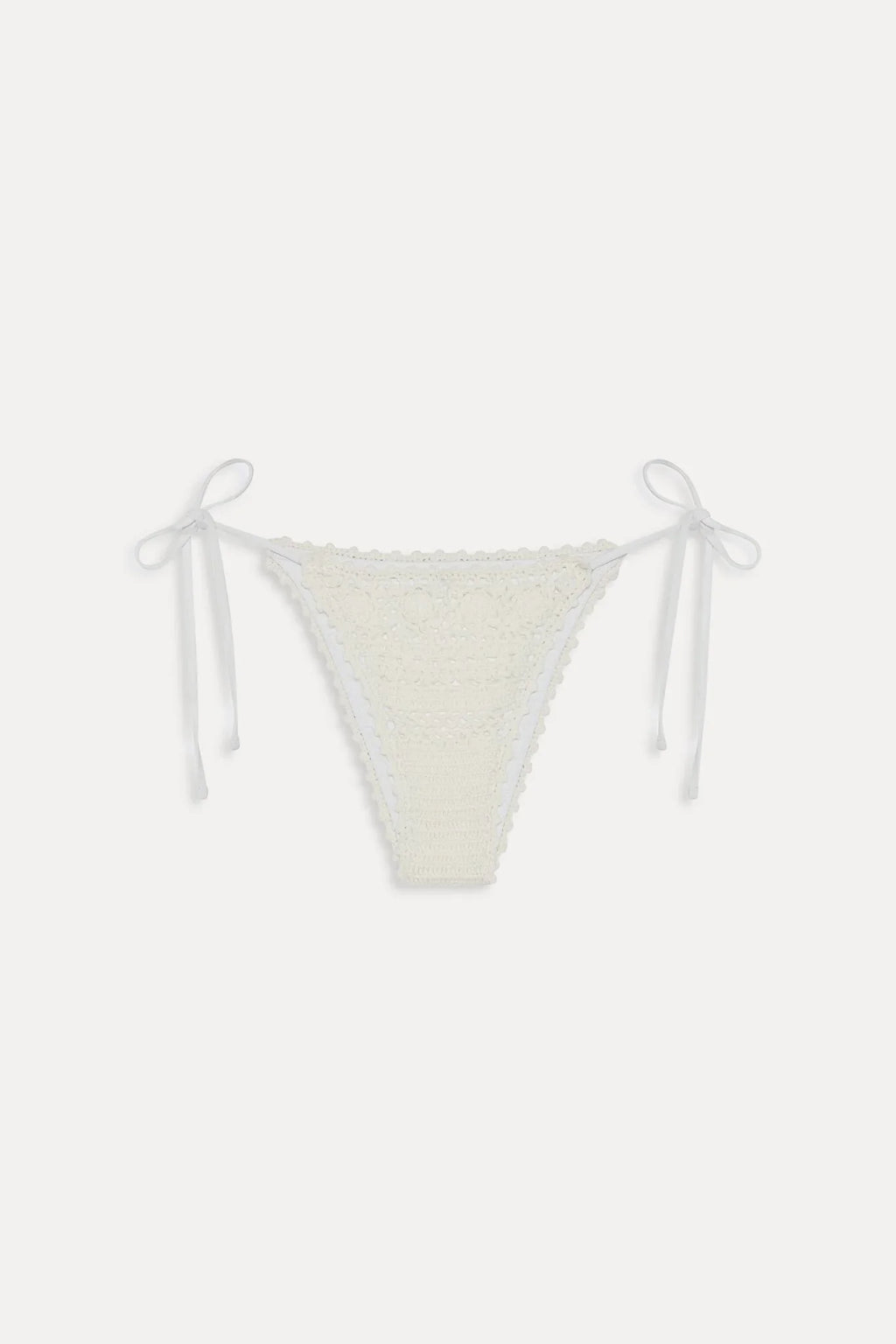 x JENNIE Mackenzie Crochet Bikini Bottom - Ivory Crochet