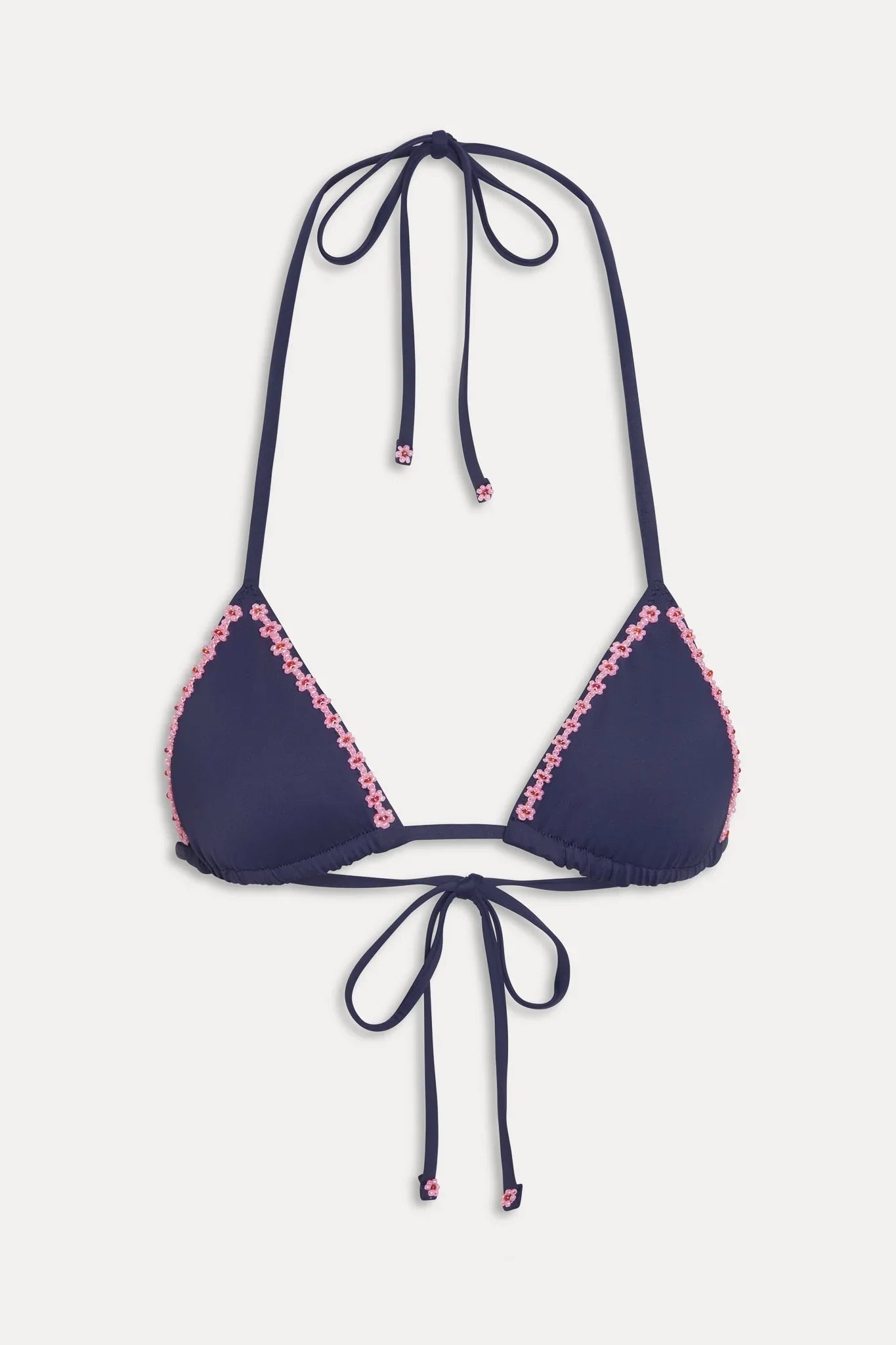 Nick String Triangle Bikini Top - Midnight Bloom