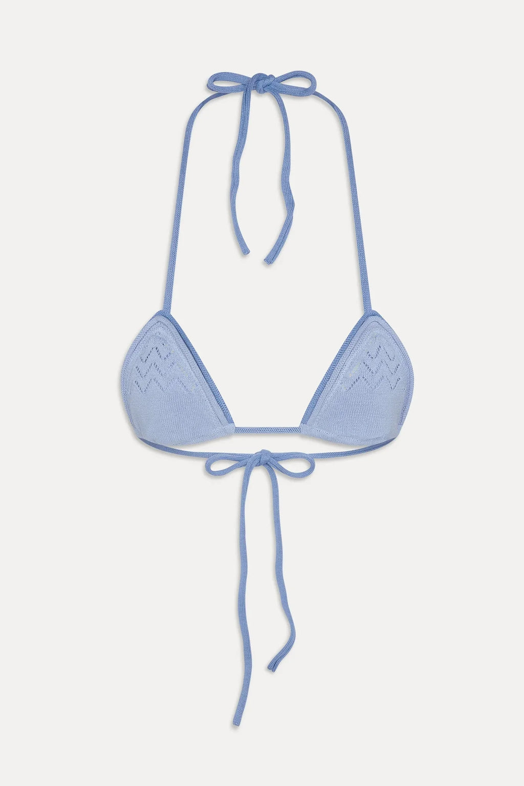 Tide Knit Triangle Bikini Top - Malibu Tide