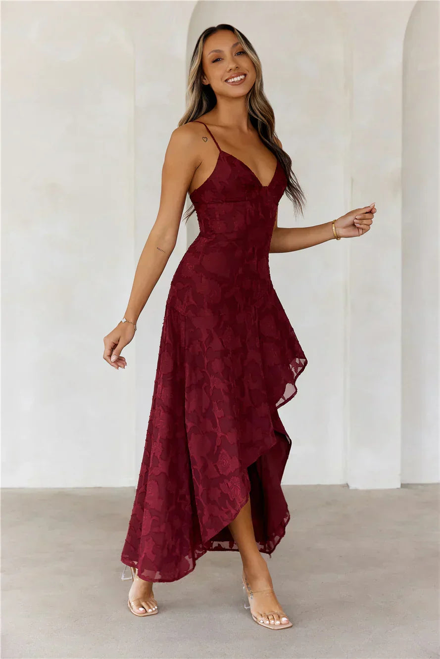 Sapphire Cascade Midi Dress