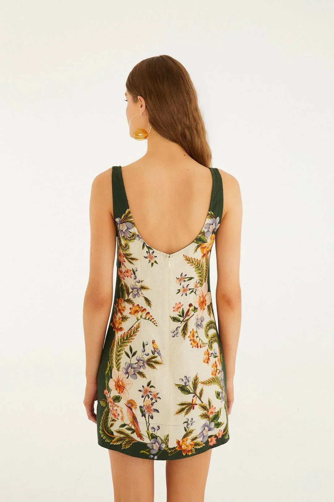 Sand Nature Square Neck Mini Dress