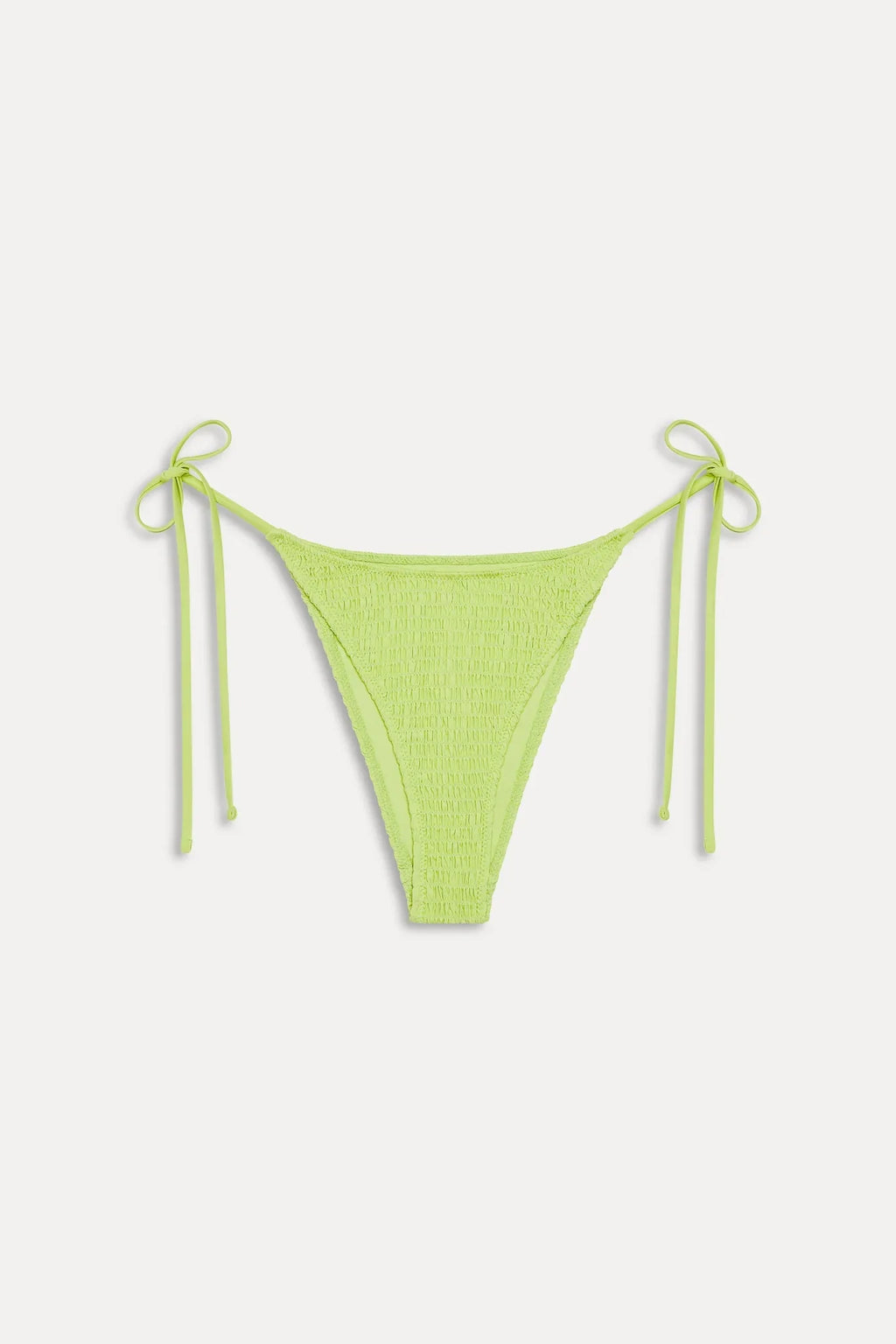 Soleil Smocked Cheeky Bikini Bottom - Sea Glass Green
