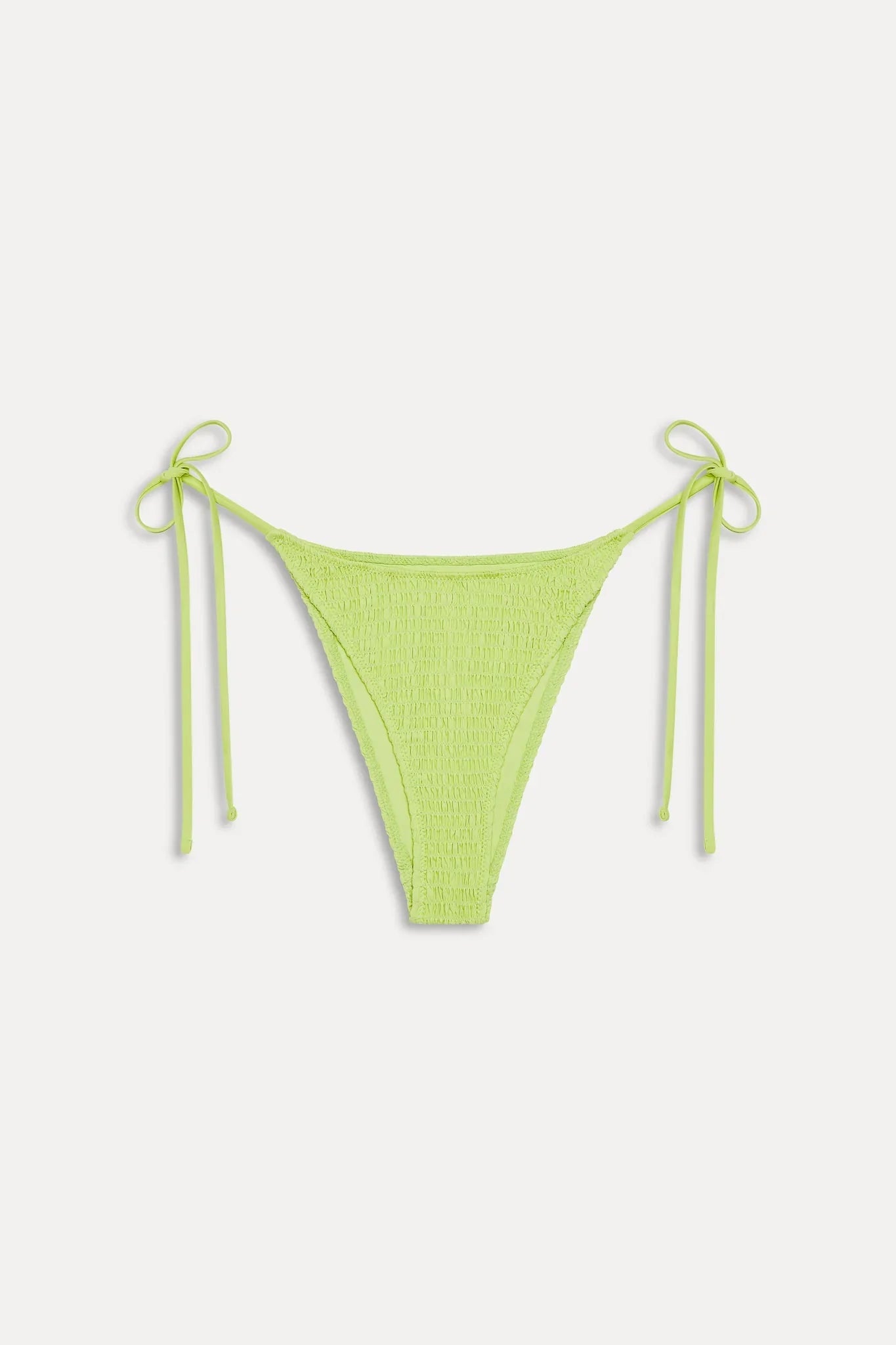 Soleil Smocked Cheeky Bikini Bottom - Sea Glass Green