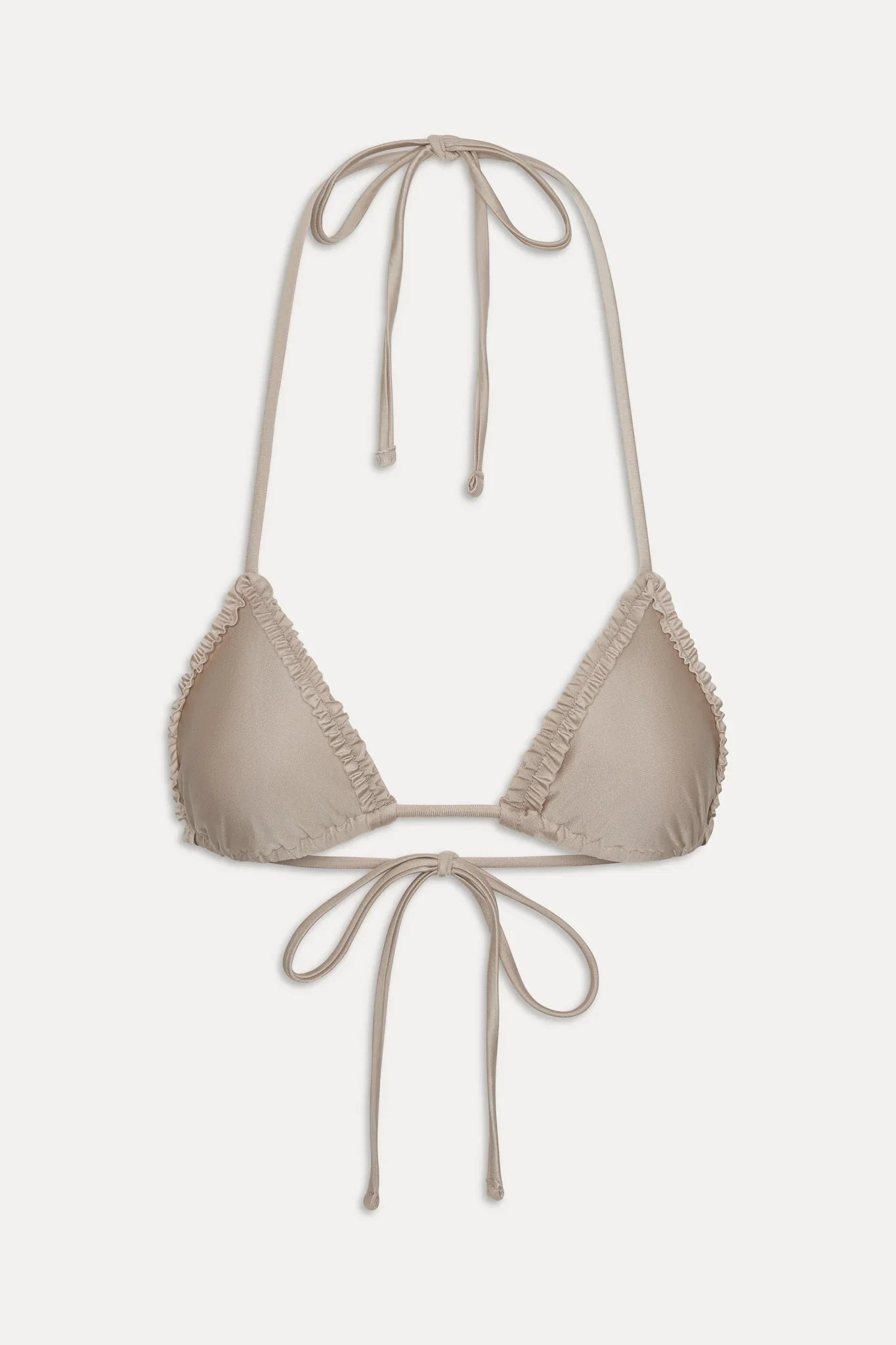 Nick Triangle Shine Bikini Top - Birthday Suit