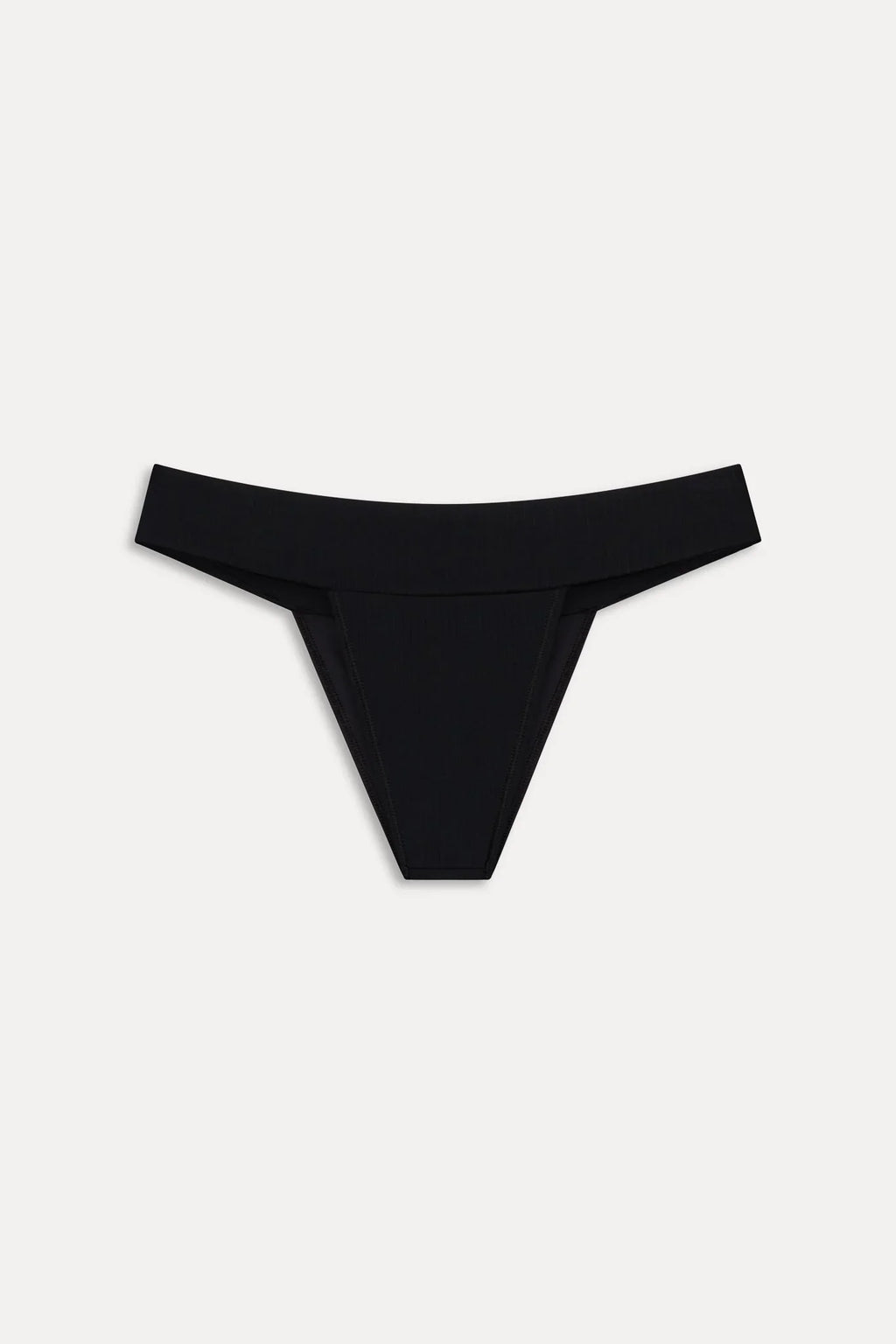 Nick Cheeky Ribbed Bikini Bottom - Black