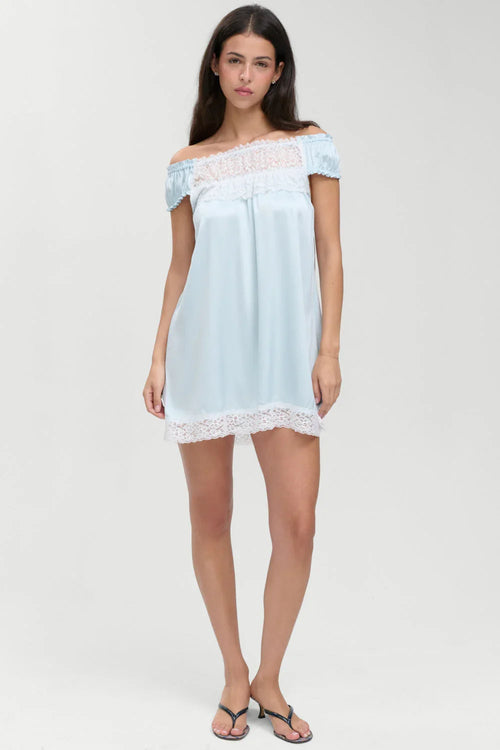 Carlisle Silk Babydoll Dress - Beach Club