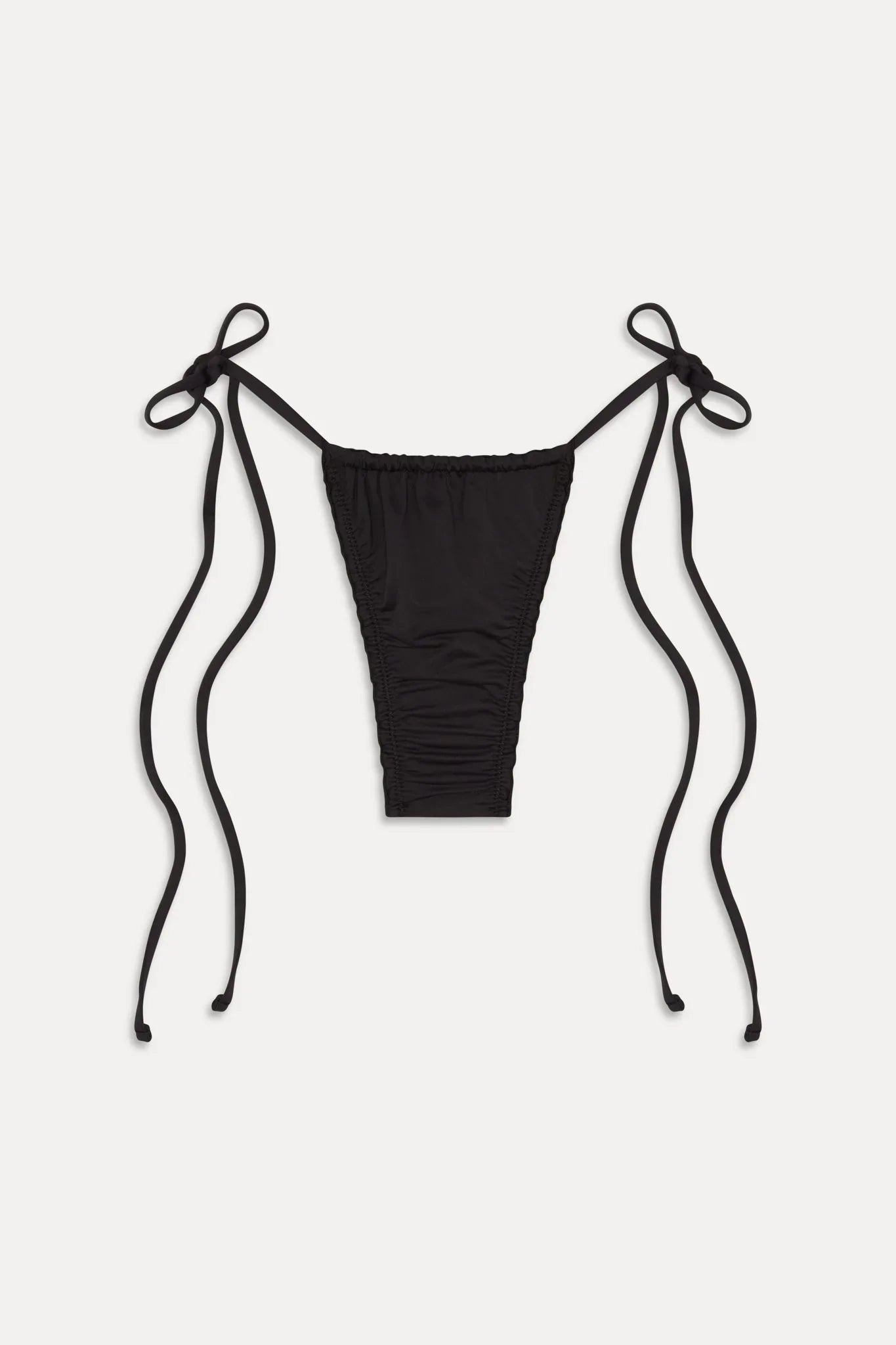 Tidal Micro String Bikini Bottom - Black