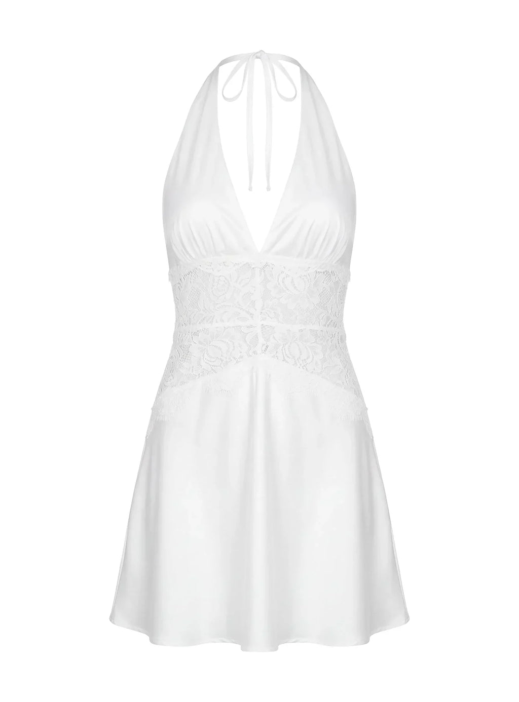 Klairee Lace Mini Dress White