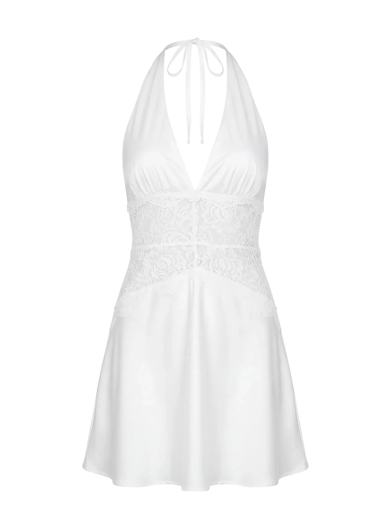 Klairee Lace Mini Dress White