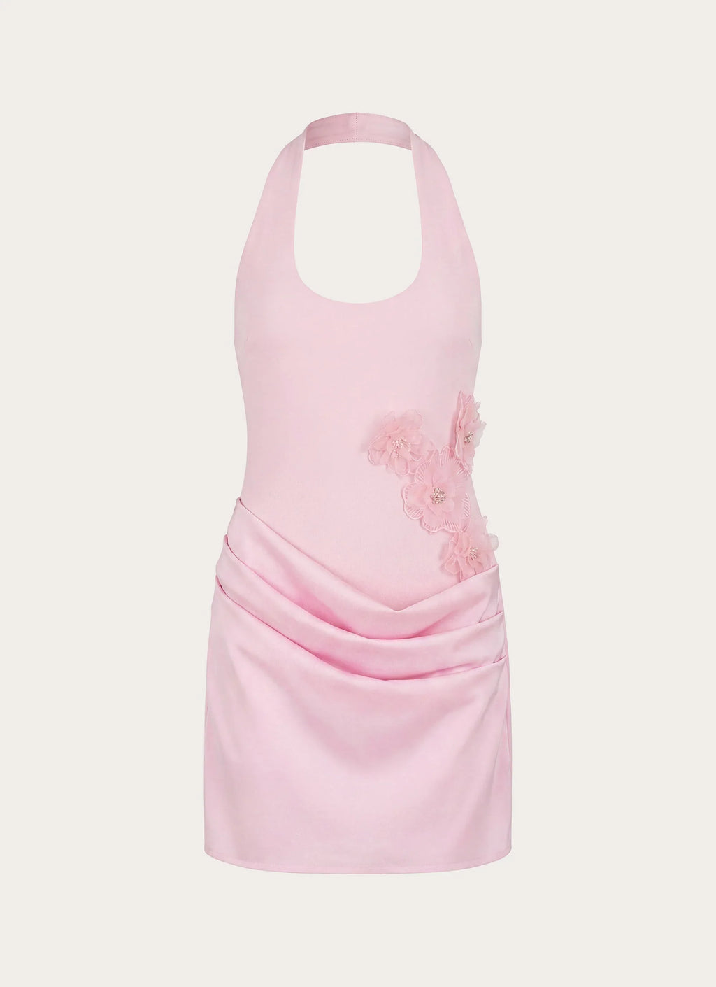 Kimana Halter Mini Dress - Pink