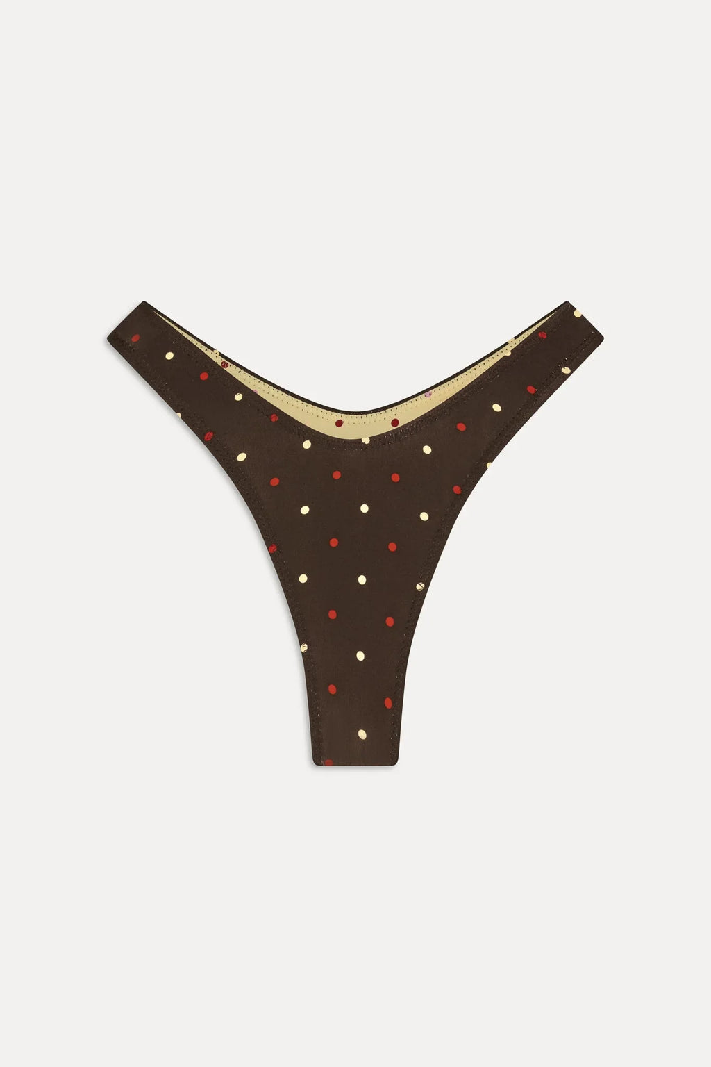 Full Moon Reversible Satin Bikini Bottom - Honey Bug
