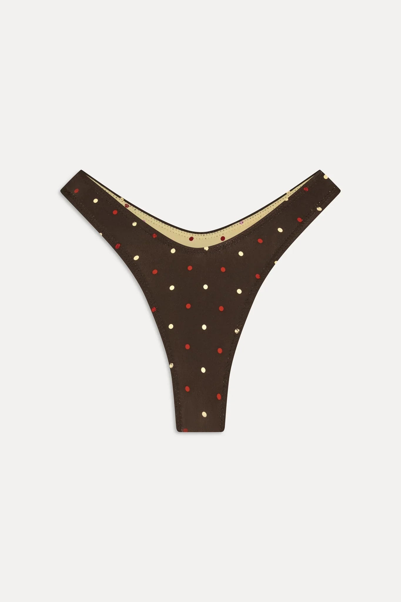 Full Moon Reversible Satin Bikini Bottom - Honey Bug