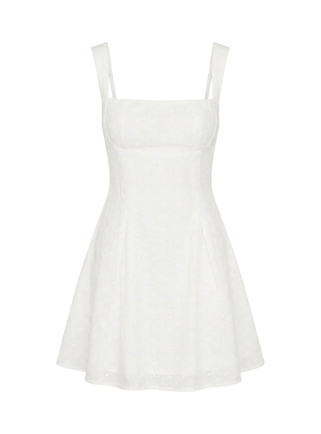 Xanthus Embroidered Mini Dress White