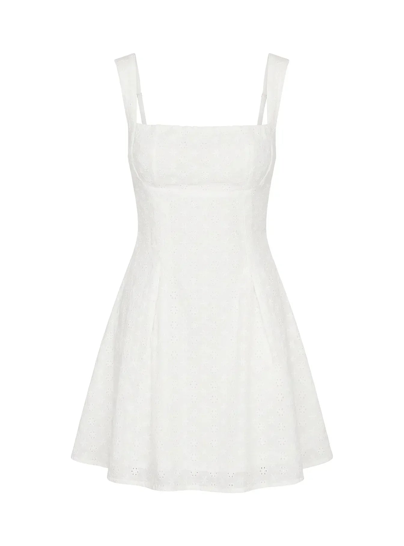 Xanthus Embroidered Mini Dress White