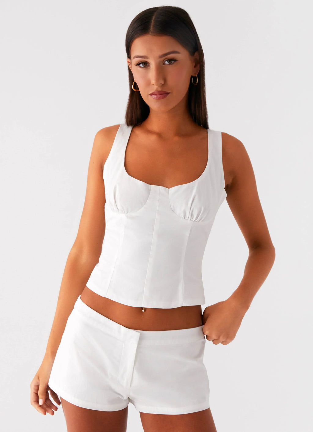 Coastline Mini Shorts - White