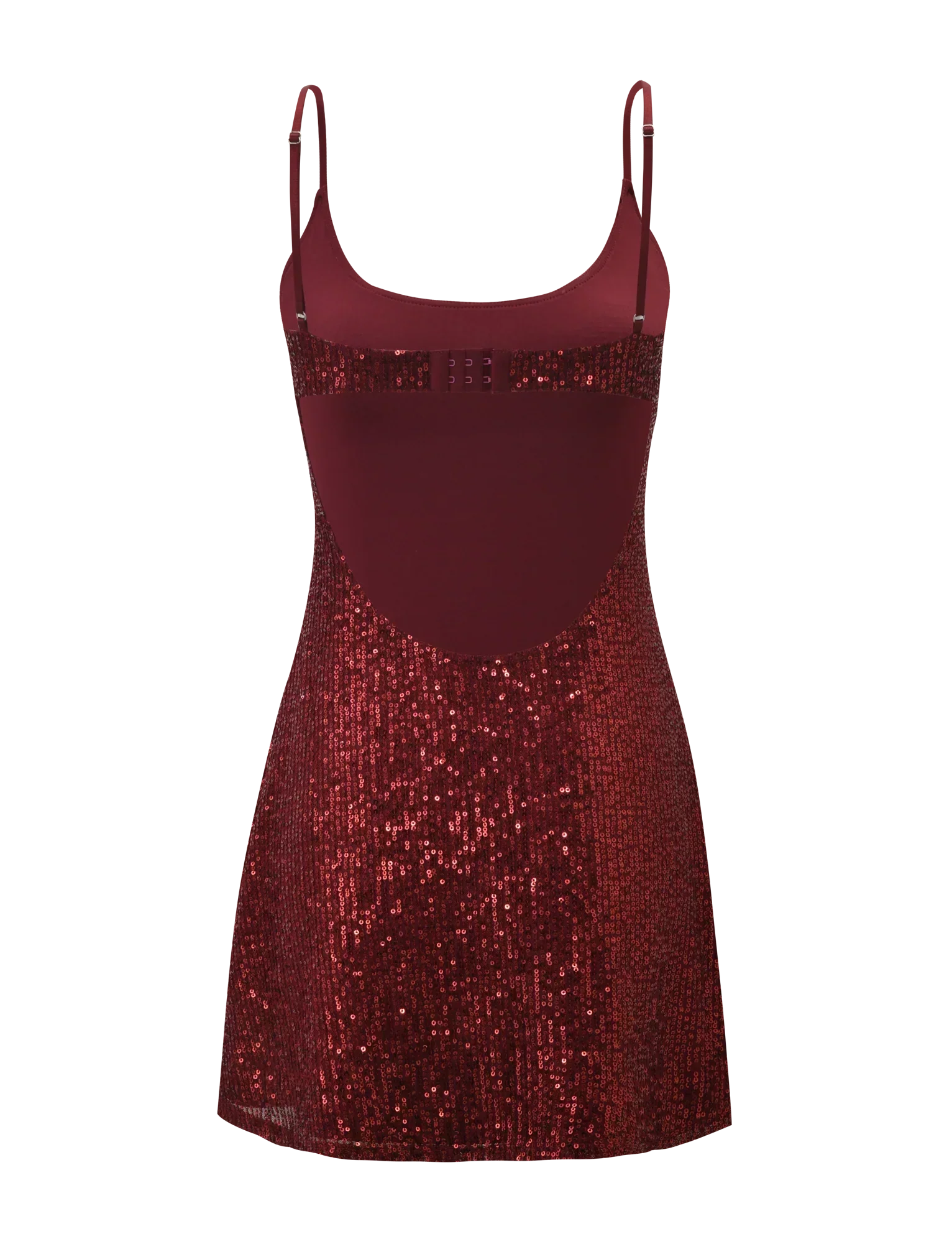 ZEINA MINI DRESS - WINE SEQUIN