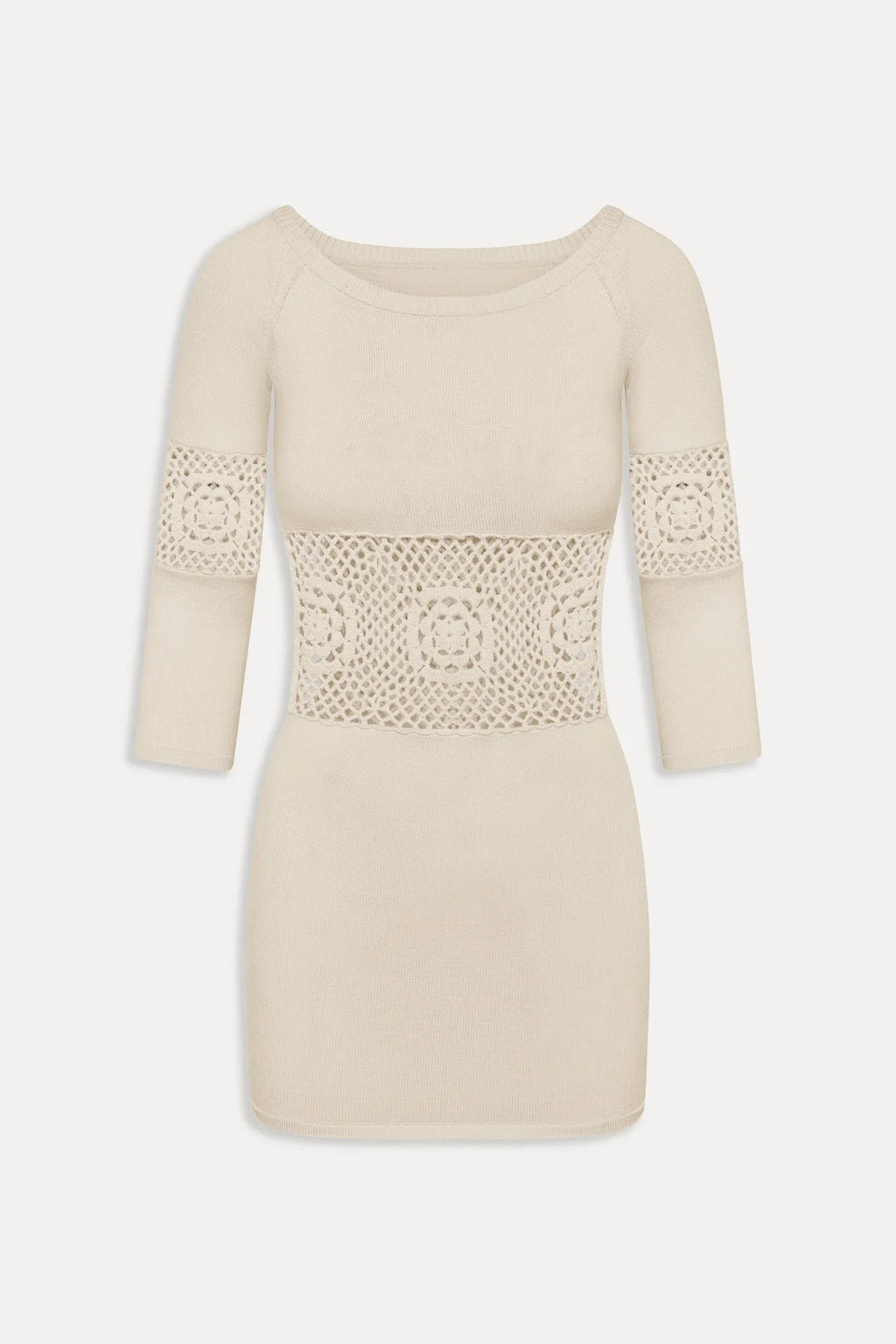Festival Crochet Knit Mini Dress - Bunny