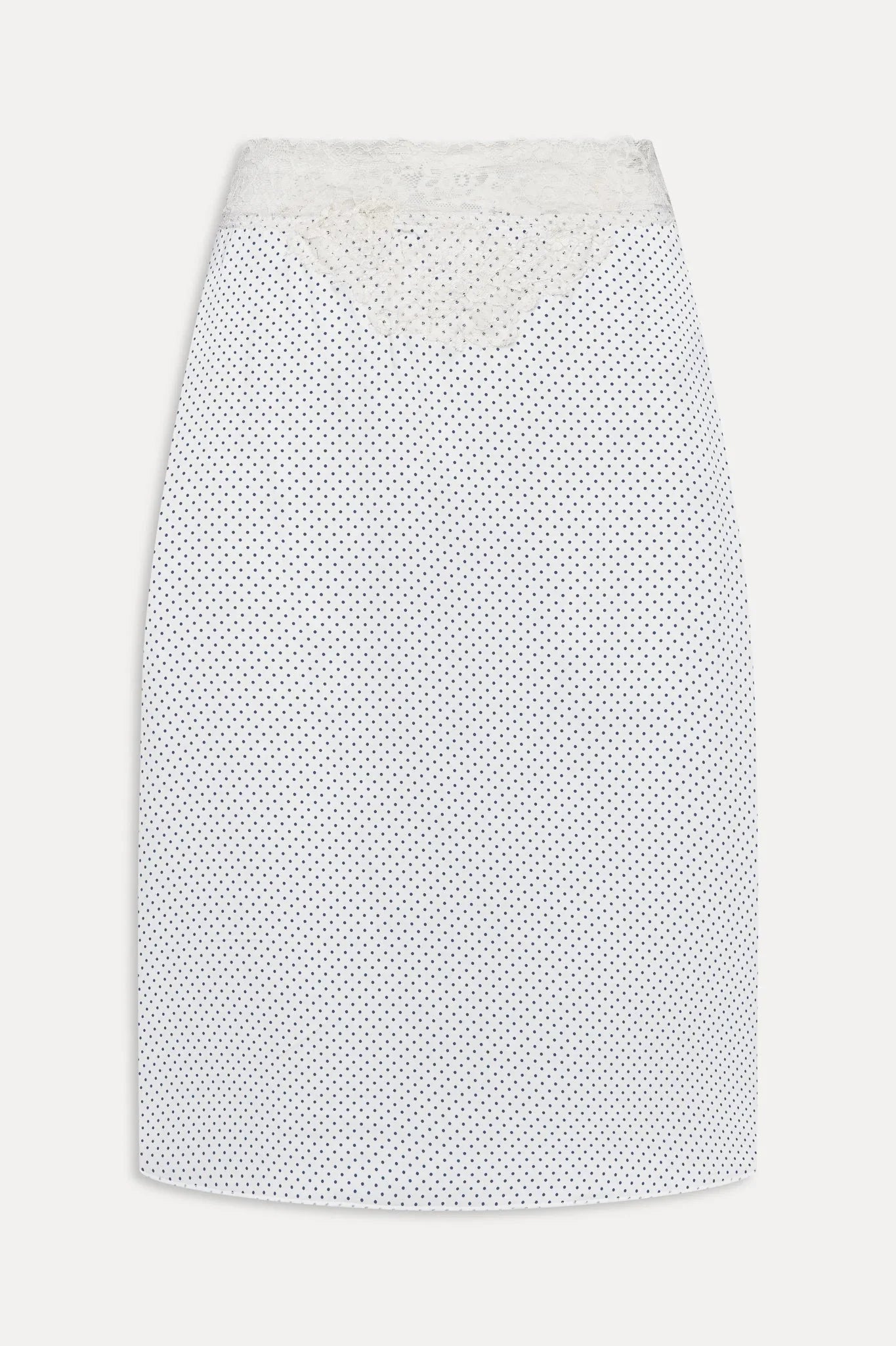 Laura Silk Midi Skirt - French Pearl