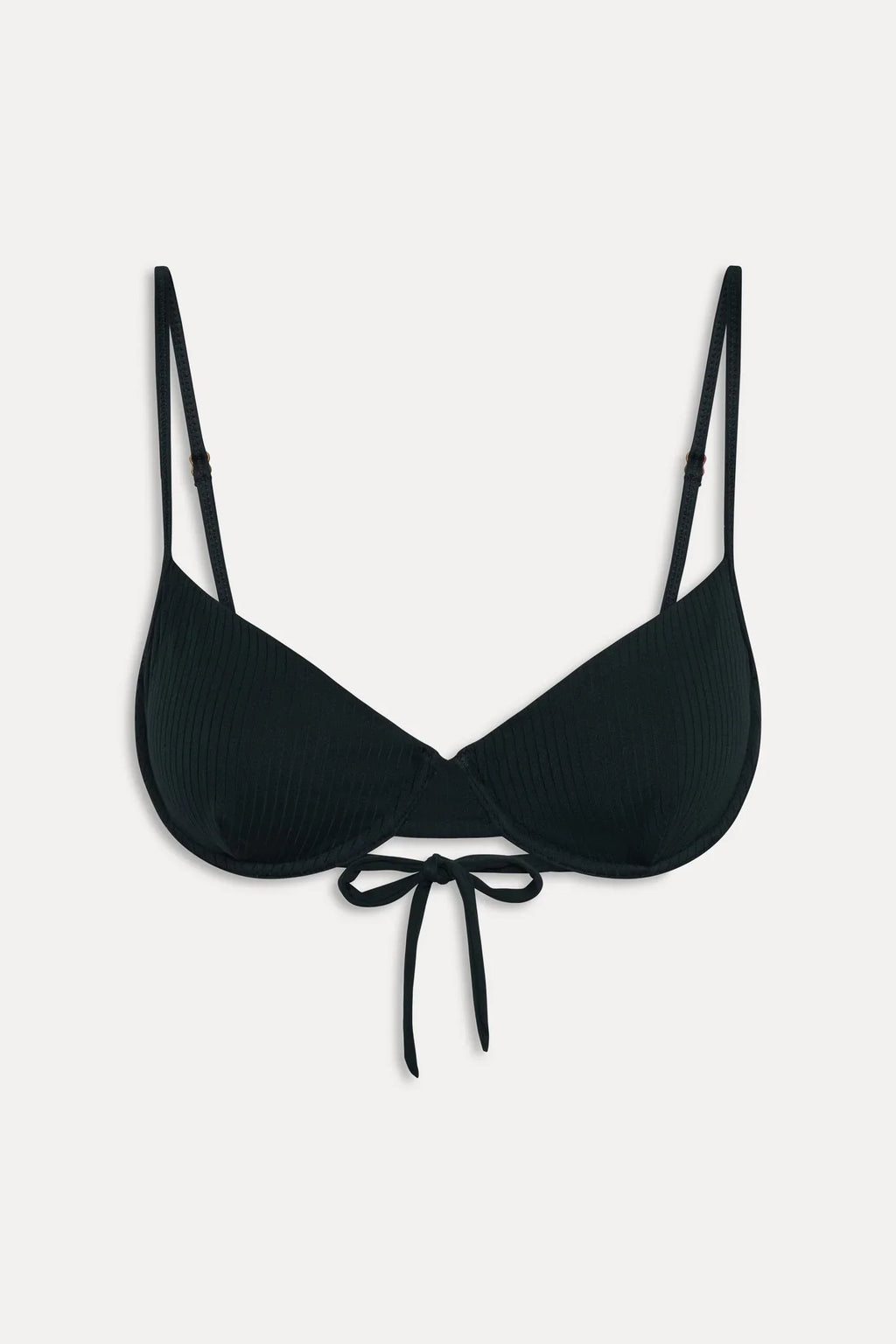 Ireland Ribbed Underwire Top - Black