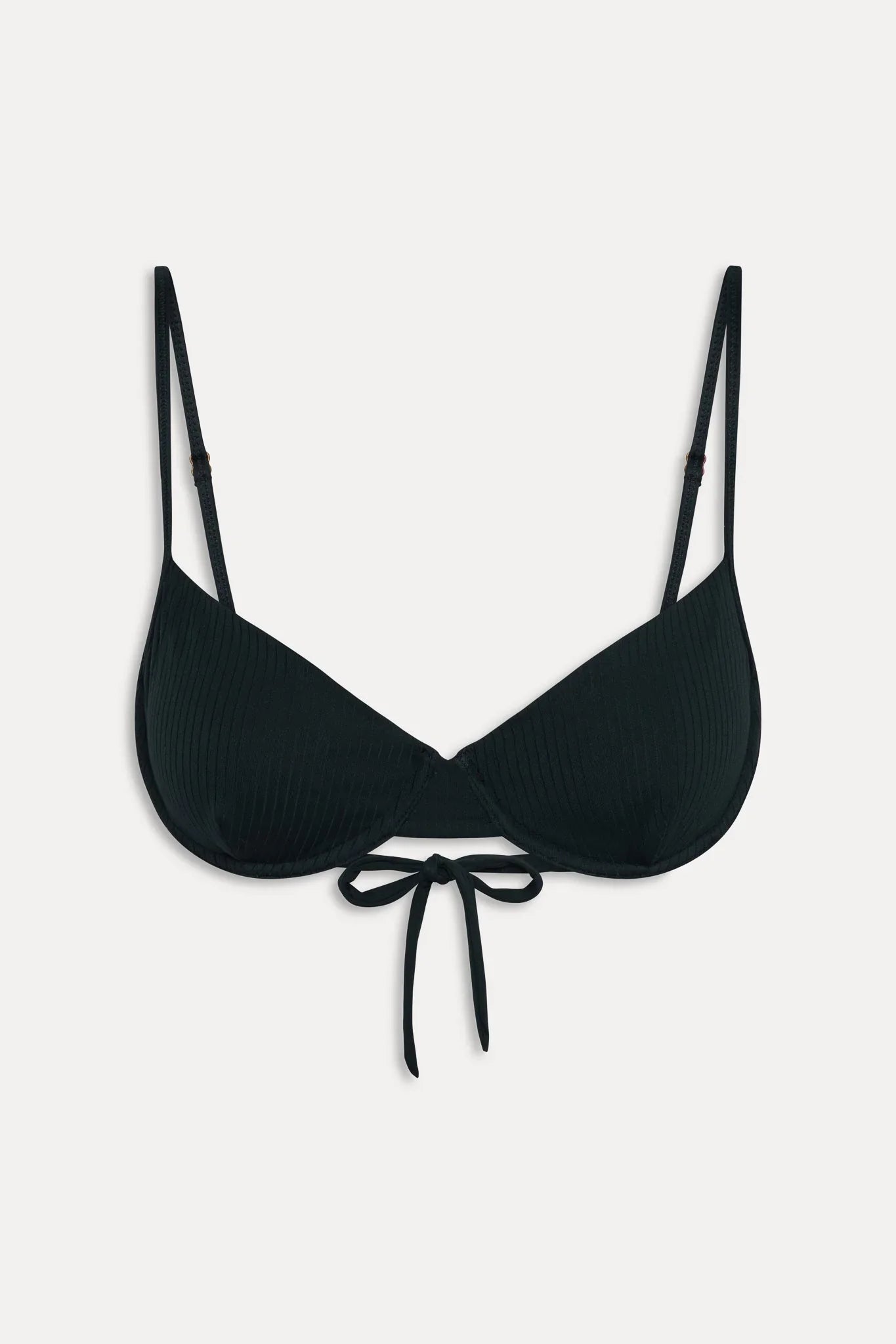 Ireland Ribbed Underwire Top - Black