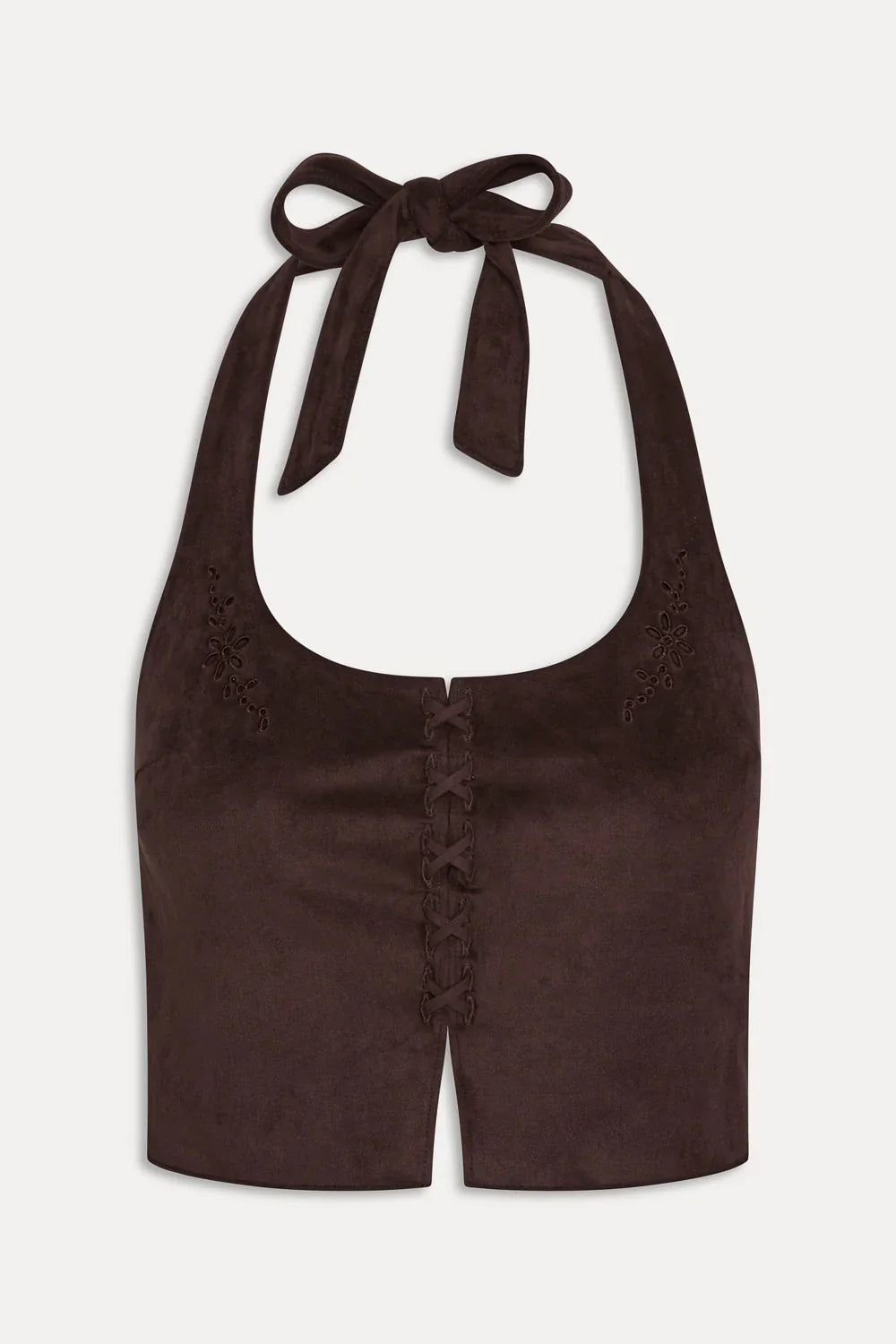 Delilah Halter Suede Tankini - Desert Suede