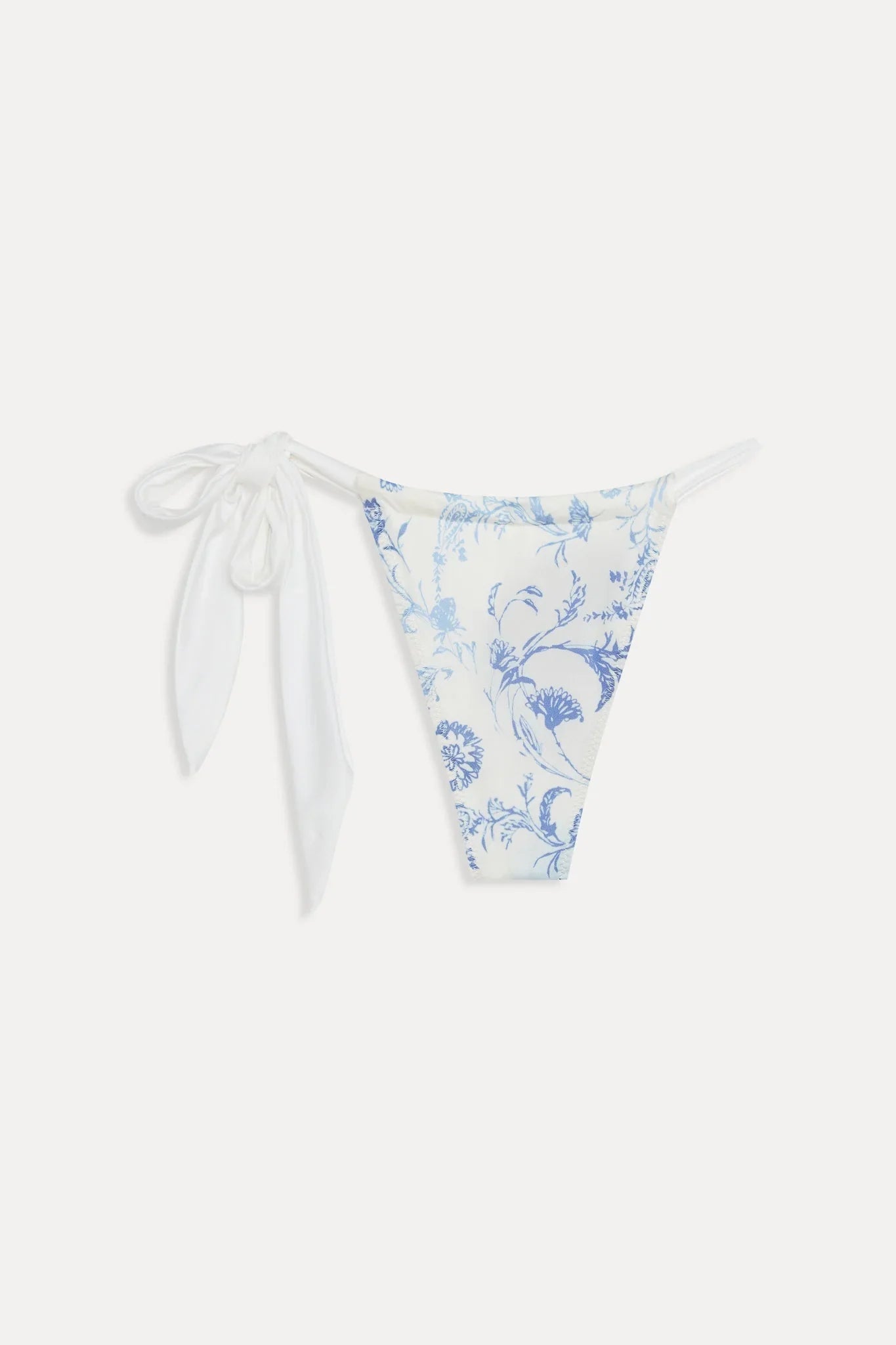 Kealy Satin Cheeky Bikini Bottom - Fleur de Bleu