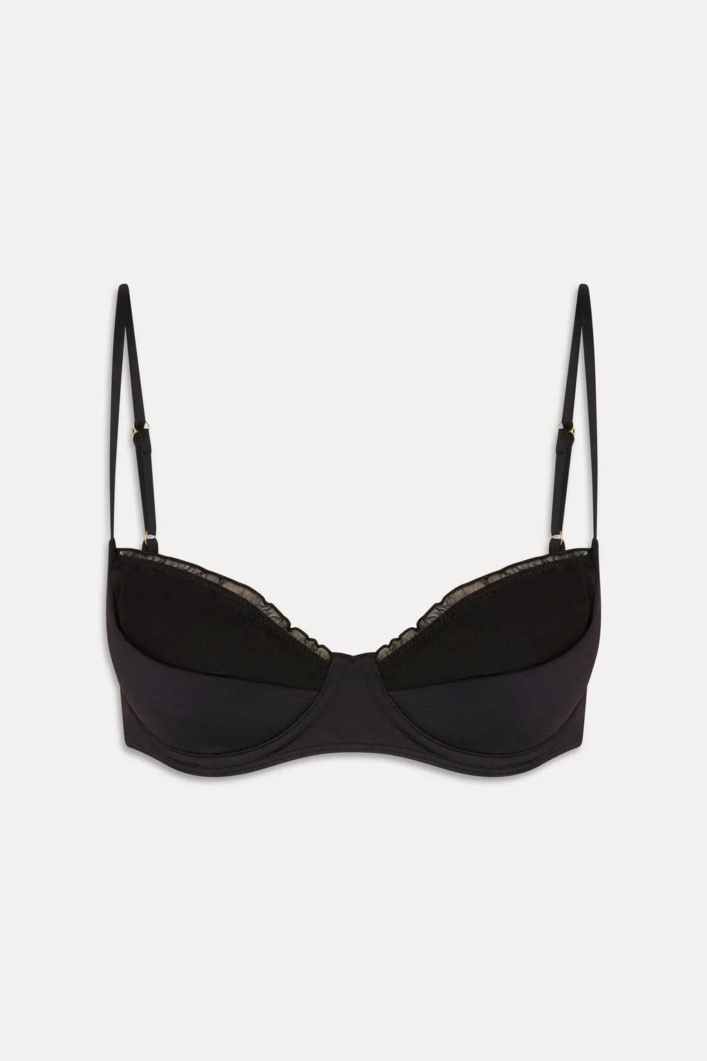 Austin Ruffle Underwire Bikini Top - Black