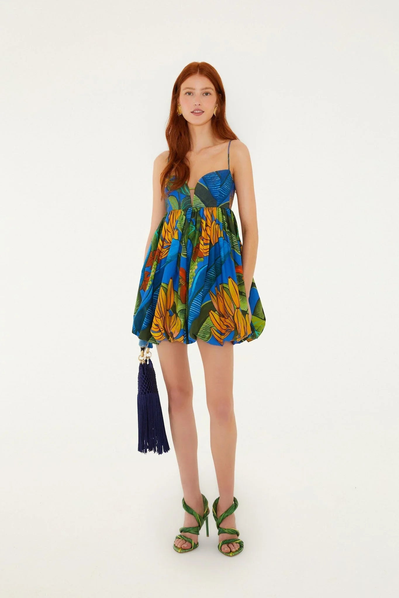 Blue Banana Grapes Sleeveless  Mini Dress