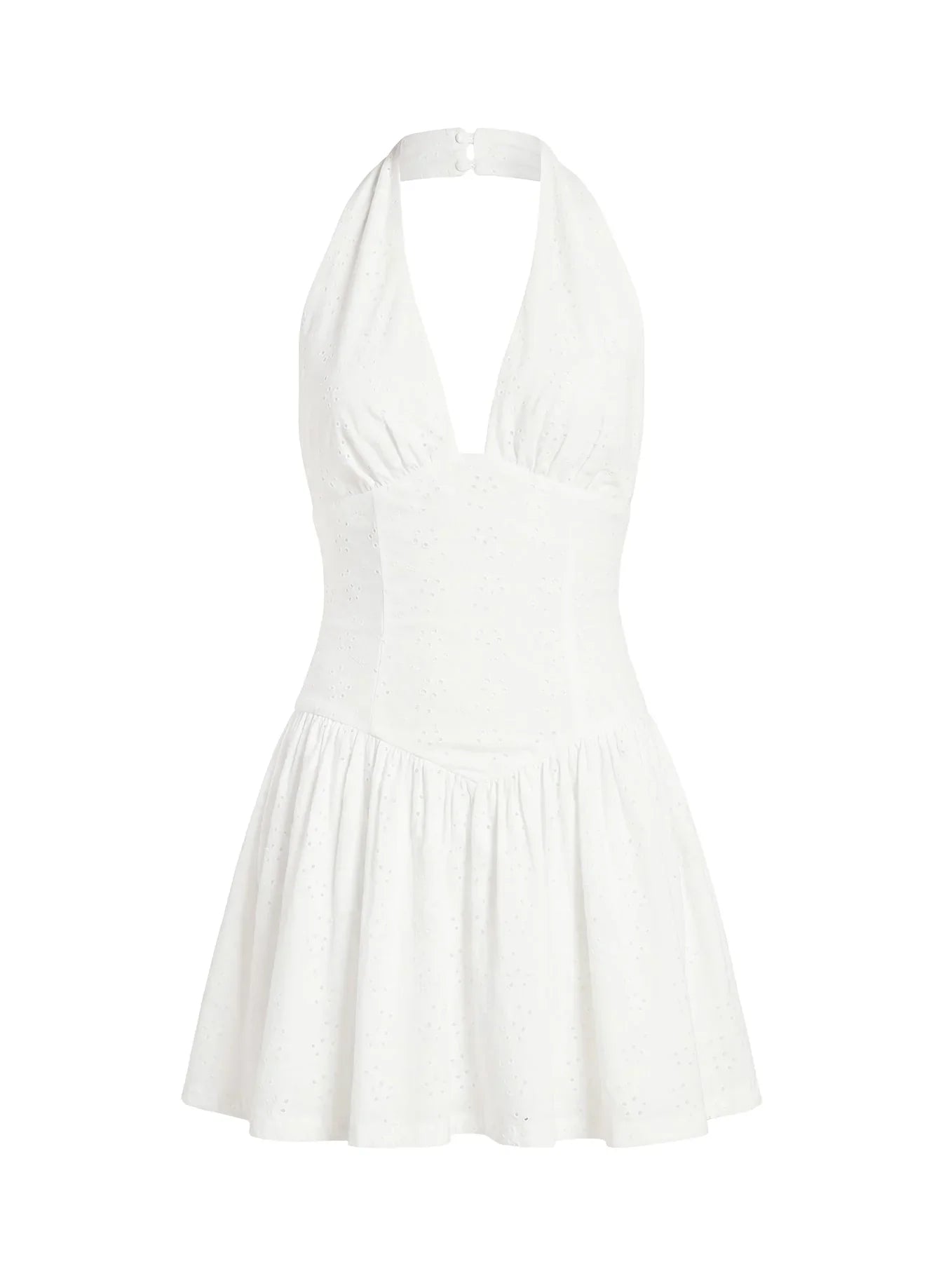 Imojen Halter Mini Dress White