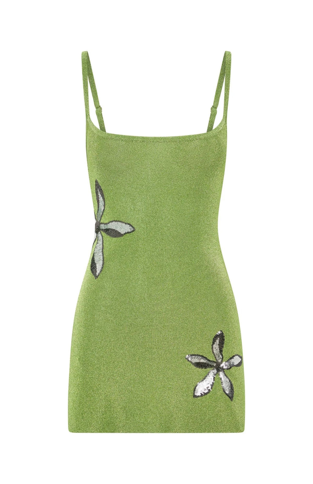 Flirty Fleur Knit Mini Dress Kiwi
