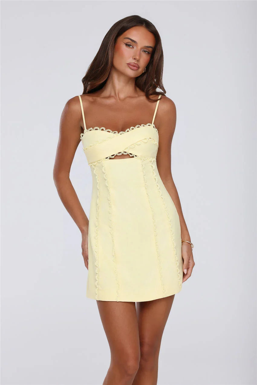 Summer Lane Mini Dress Yellow