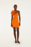 Orange Flower Mini Dress