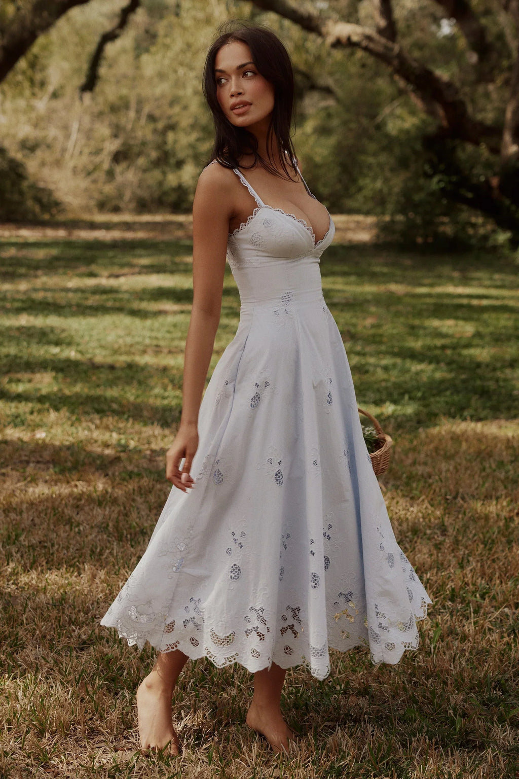 bluebell lace + cotton broderie anglais midi sundress