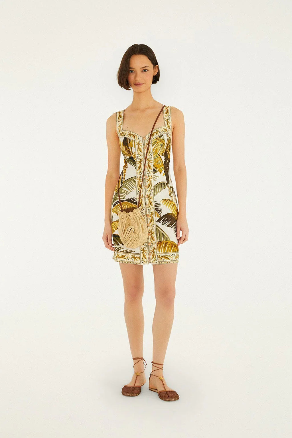 Off-White Trancoso Buttoned Mini Dress
