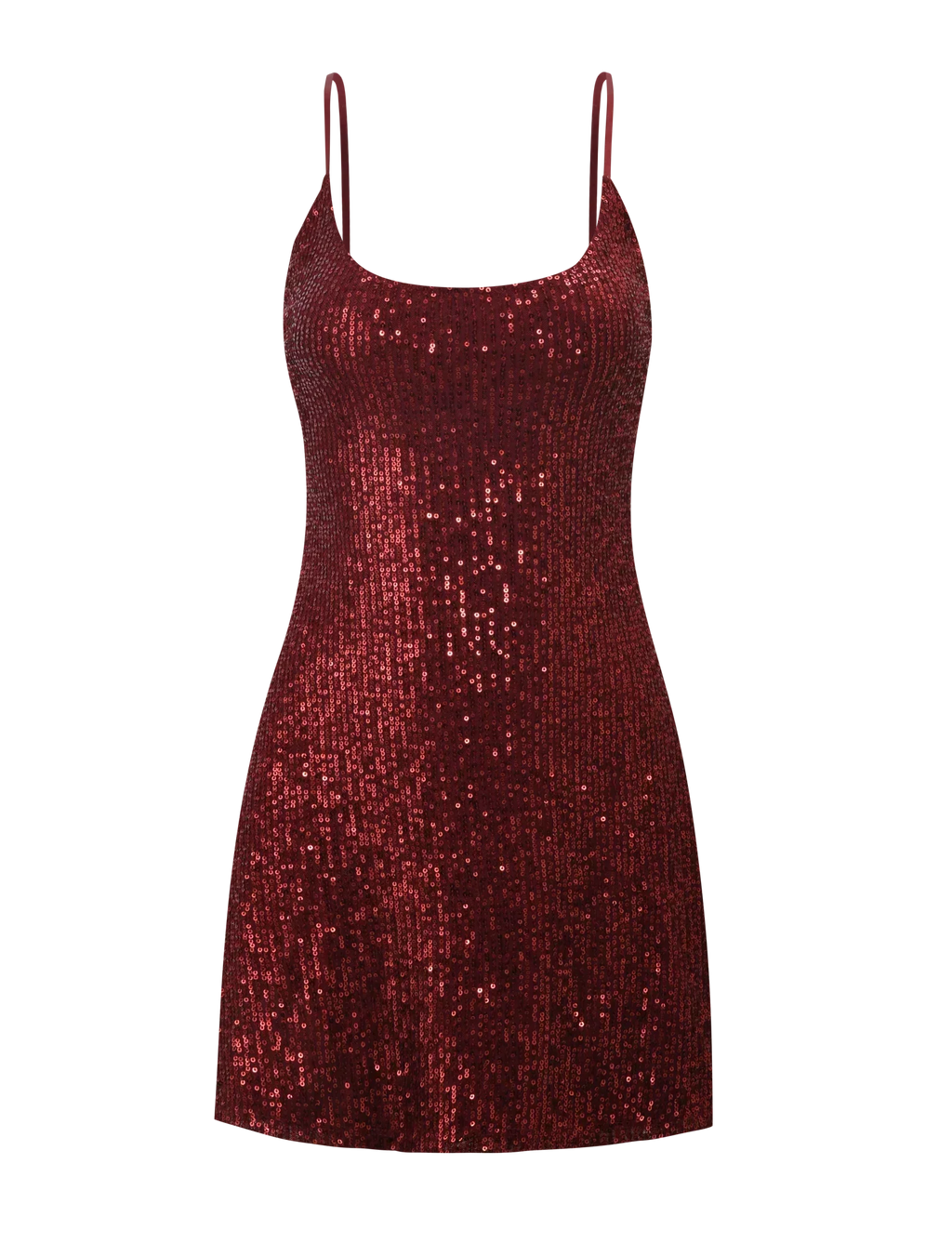 ZEINA MINI DRESS - WINE SEQUIN