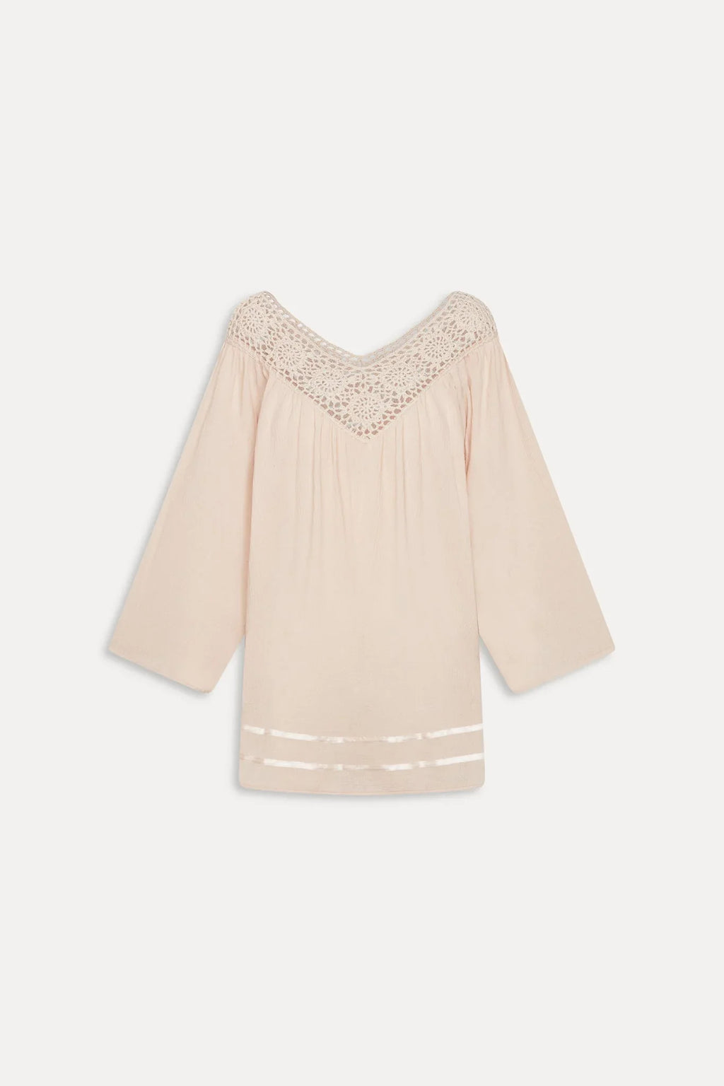 Riviera Cotton Mini Dress - Peach