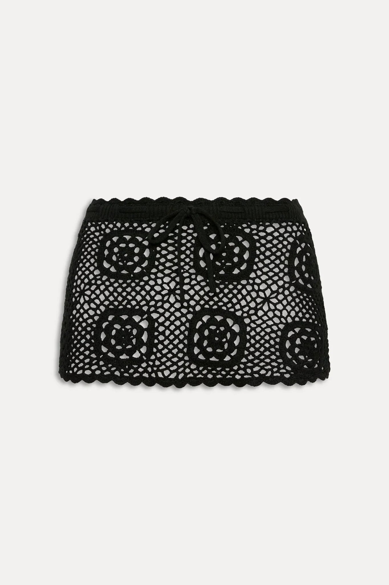 Arlo Crochet Mini Skirt - Black