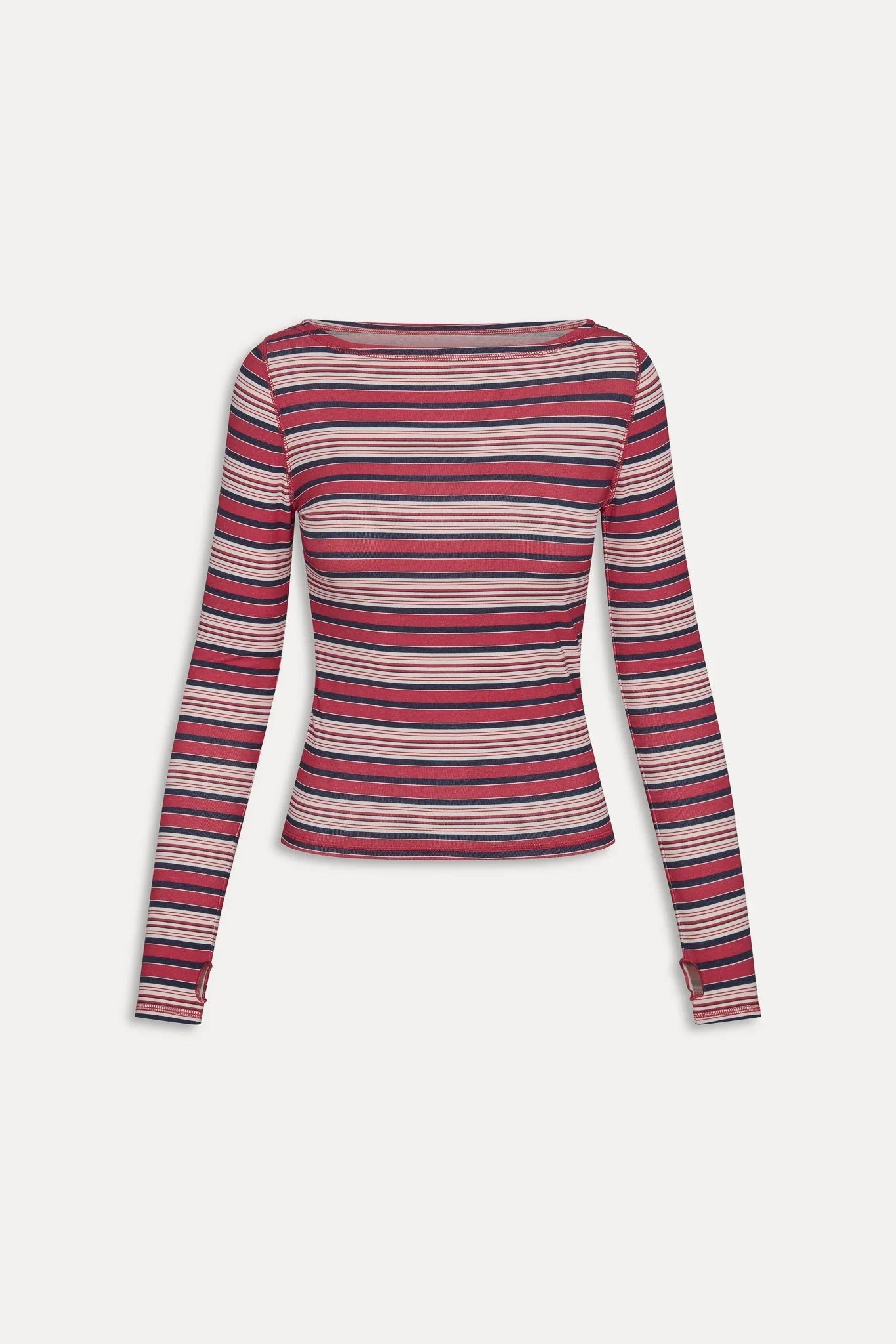 x JENNIE Sophie Long Sleeve Top - Sunset Stripe