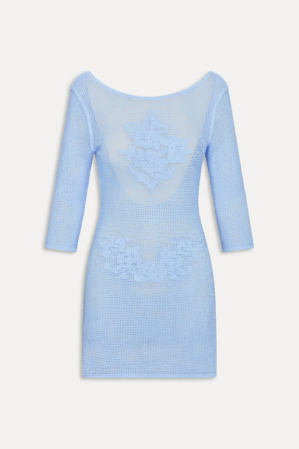 Le Jardin Crochet Mini Dress - Blue Jay