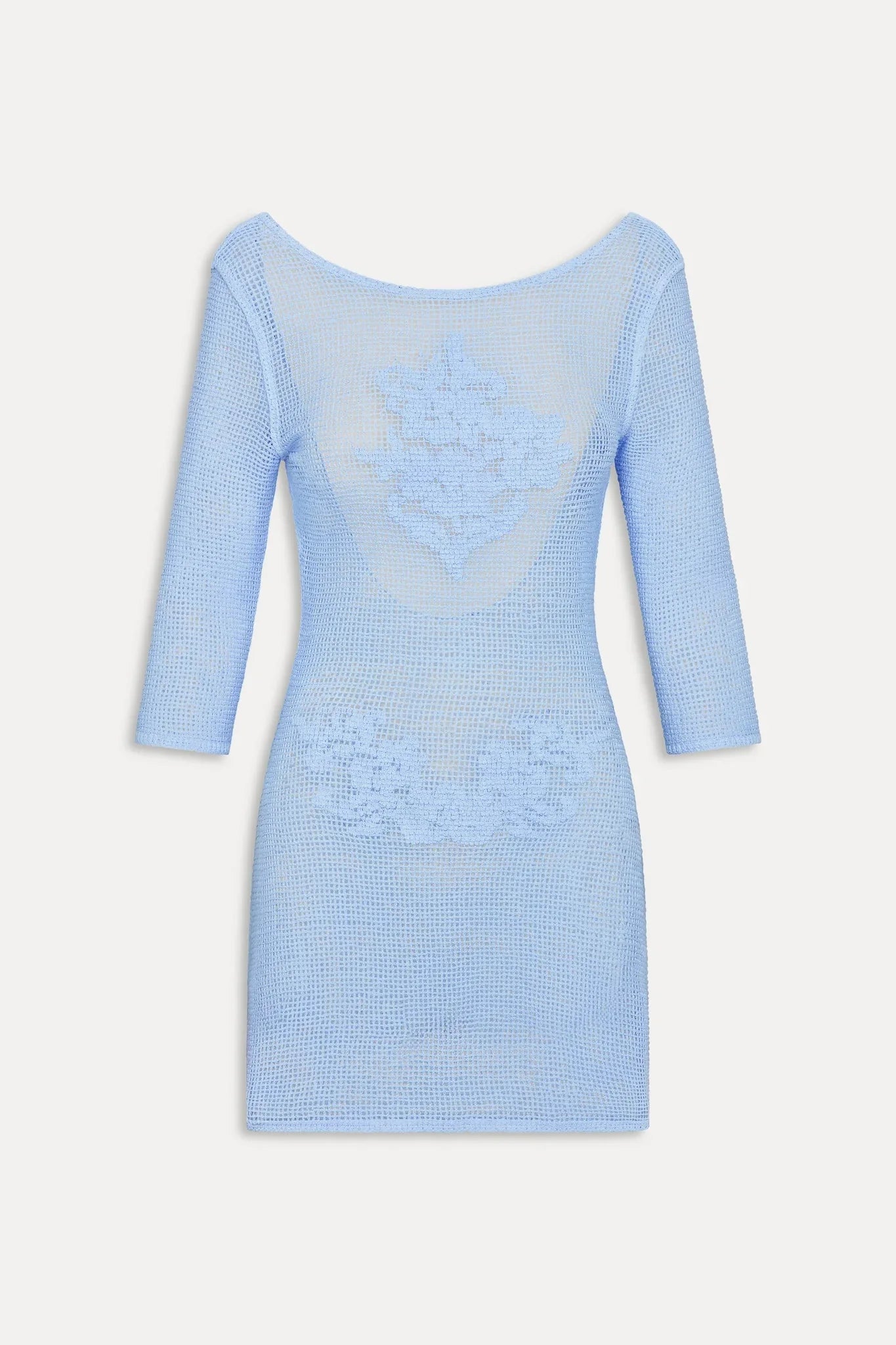 Le Jardin Crochet Mini Dress - Blue Jay