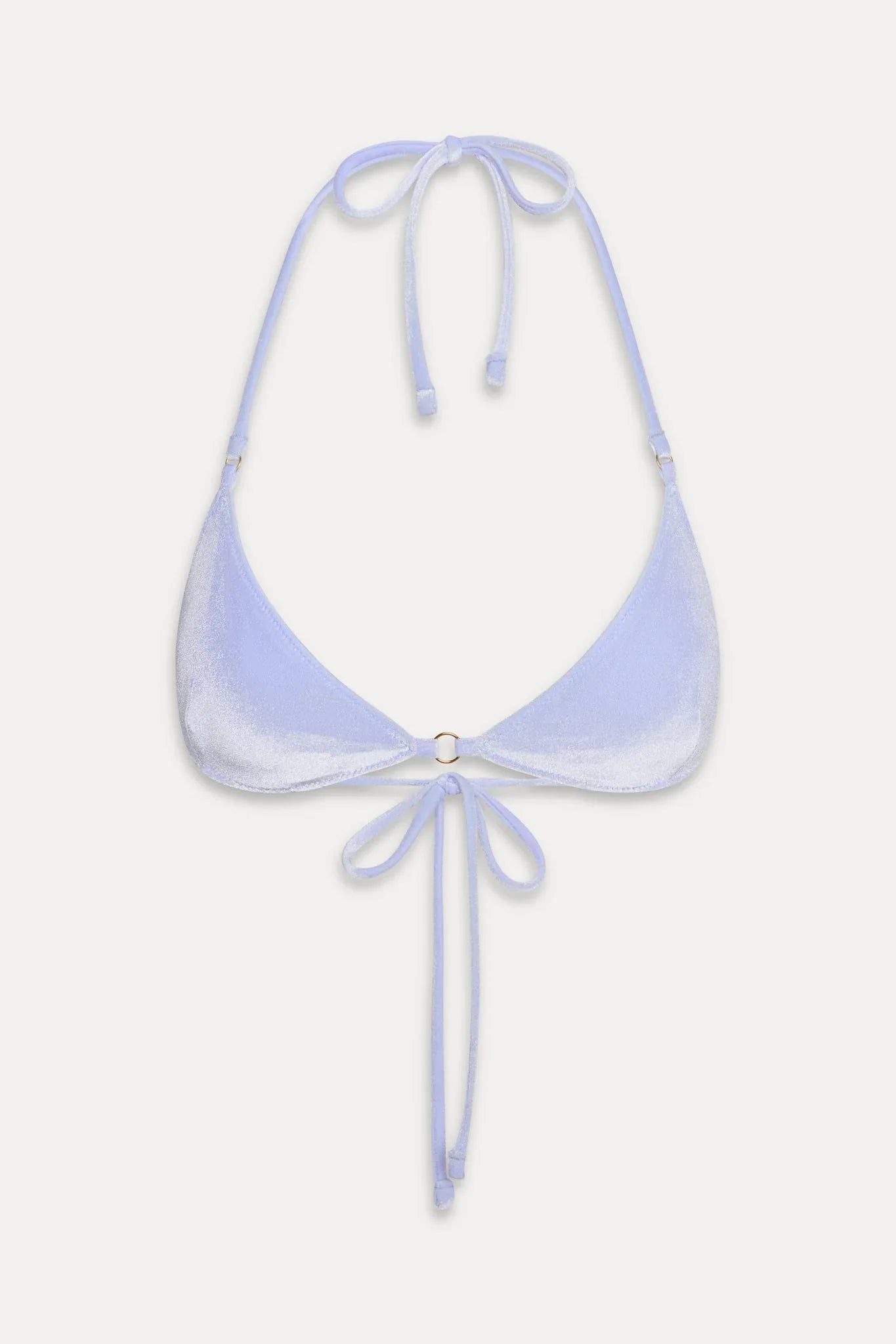 Amore Skimpy Velvet Bikini Top - French Blue