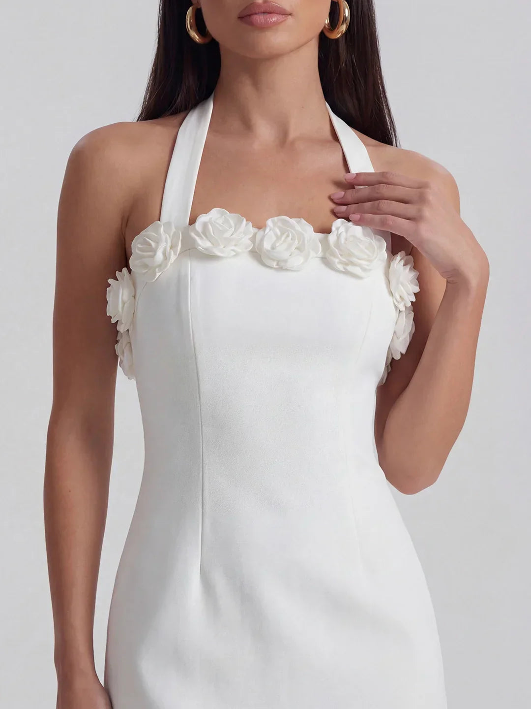 Backless Tie-Up Party Halter Neck Mini Dress